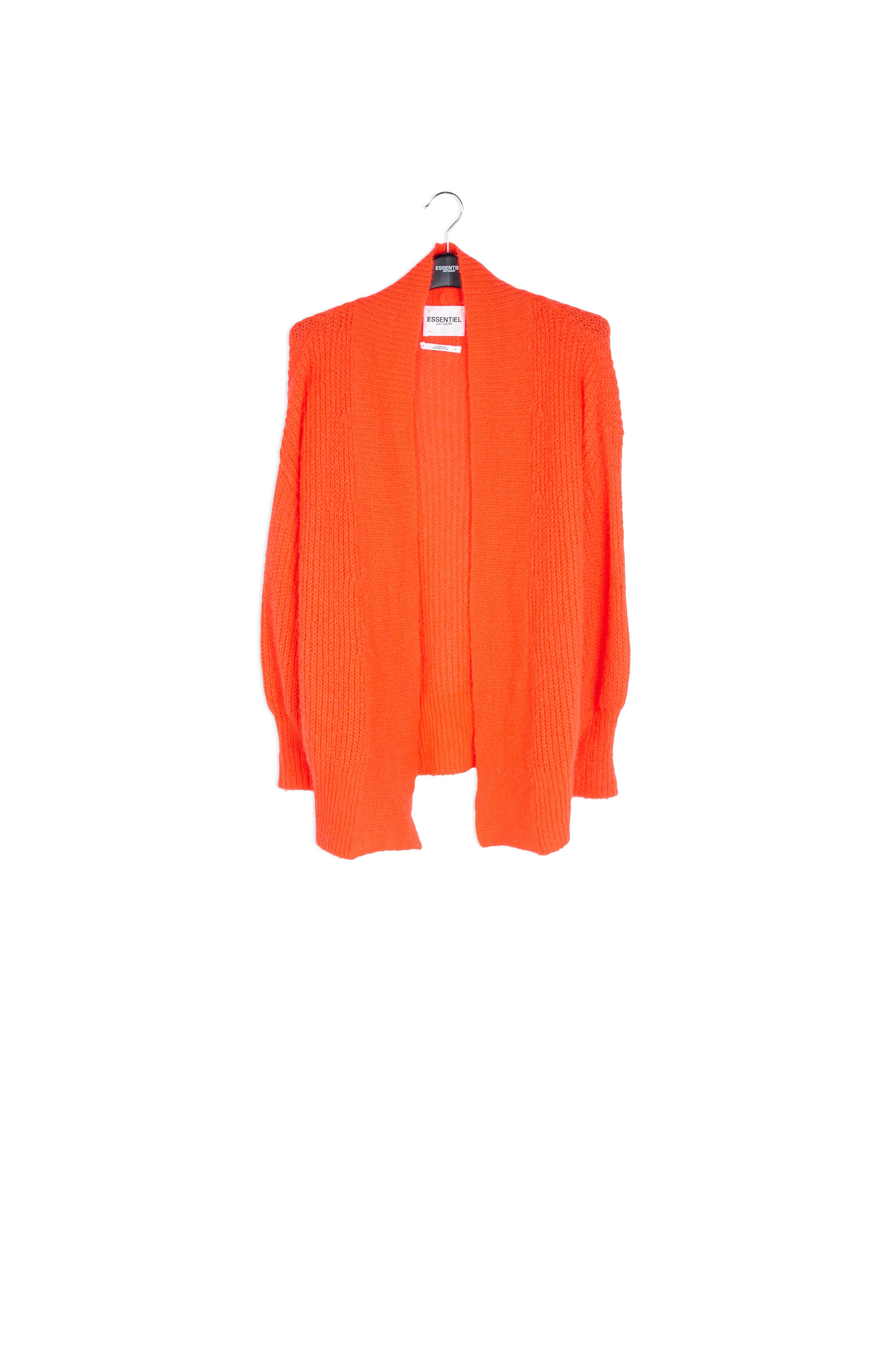 Cardigan orange à col replié RE—SSENTIEL | Essentiel second hand
