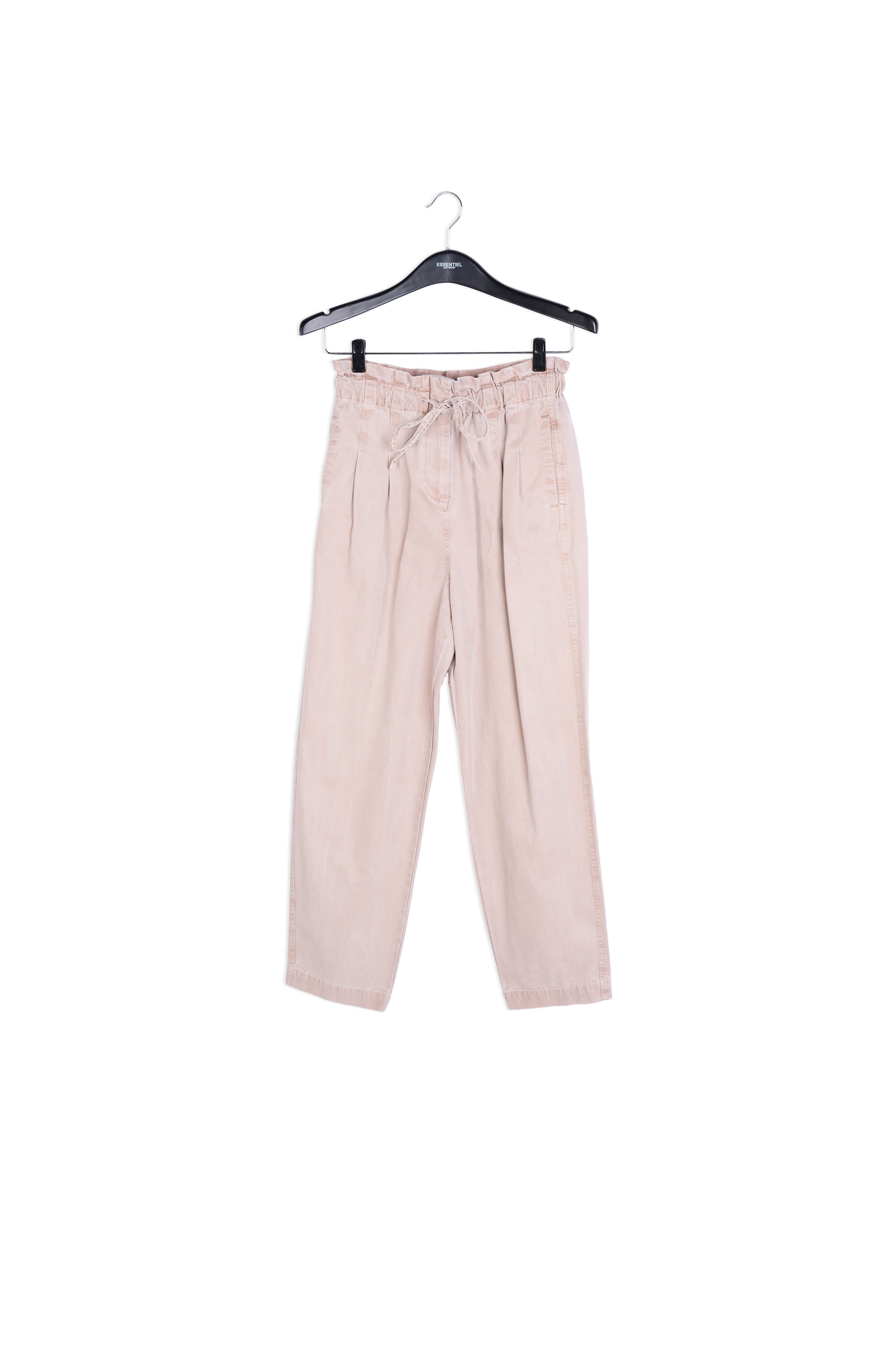 Beige cotton tapered pants RE—SSENTIEL | Essentiel second hand