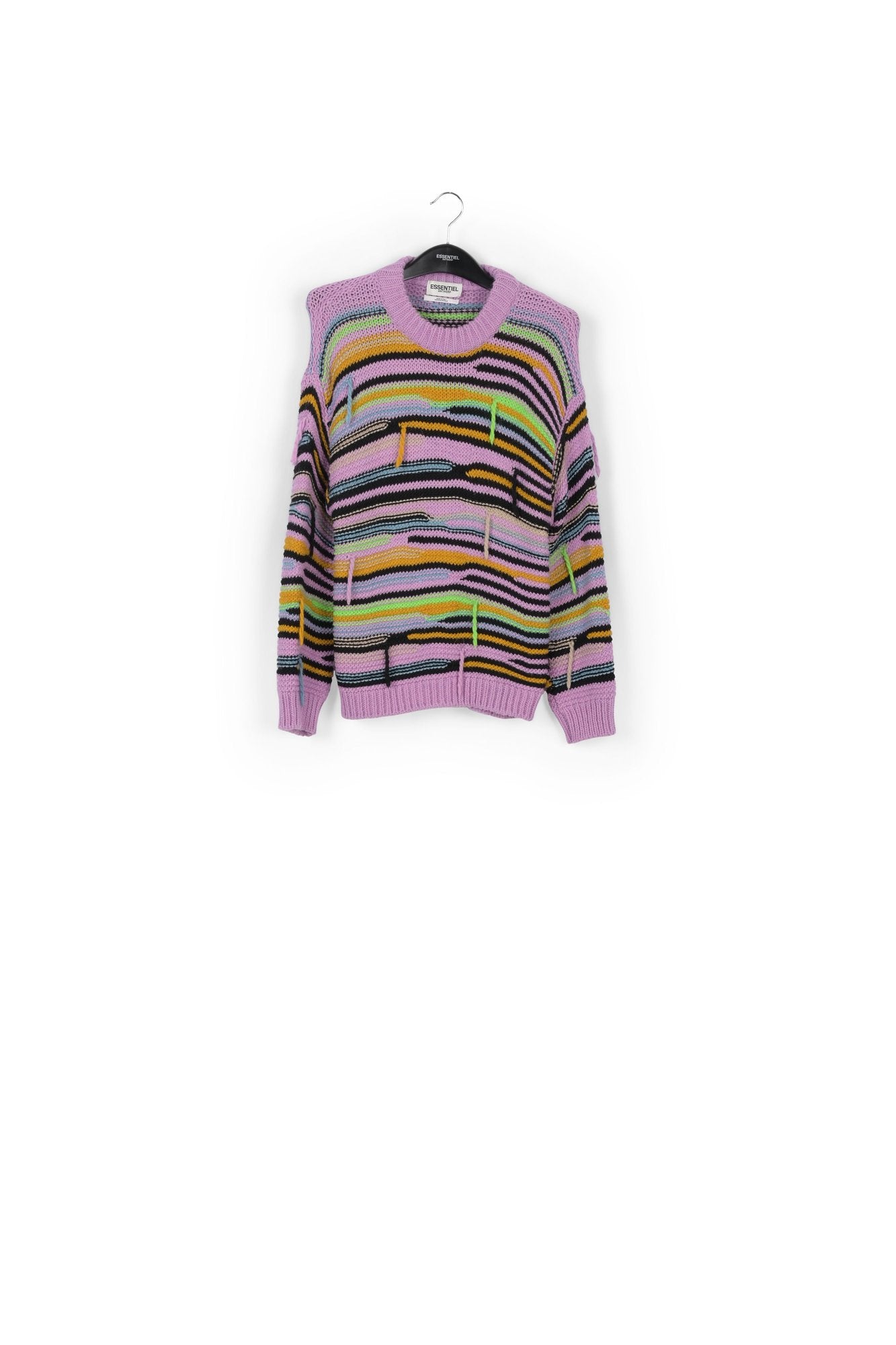 Pull lilas à rayures effet à l'envers RE—SSENTIEL | Essentiel second hand