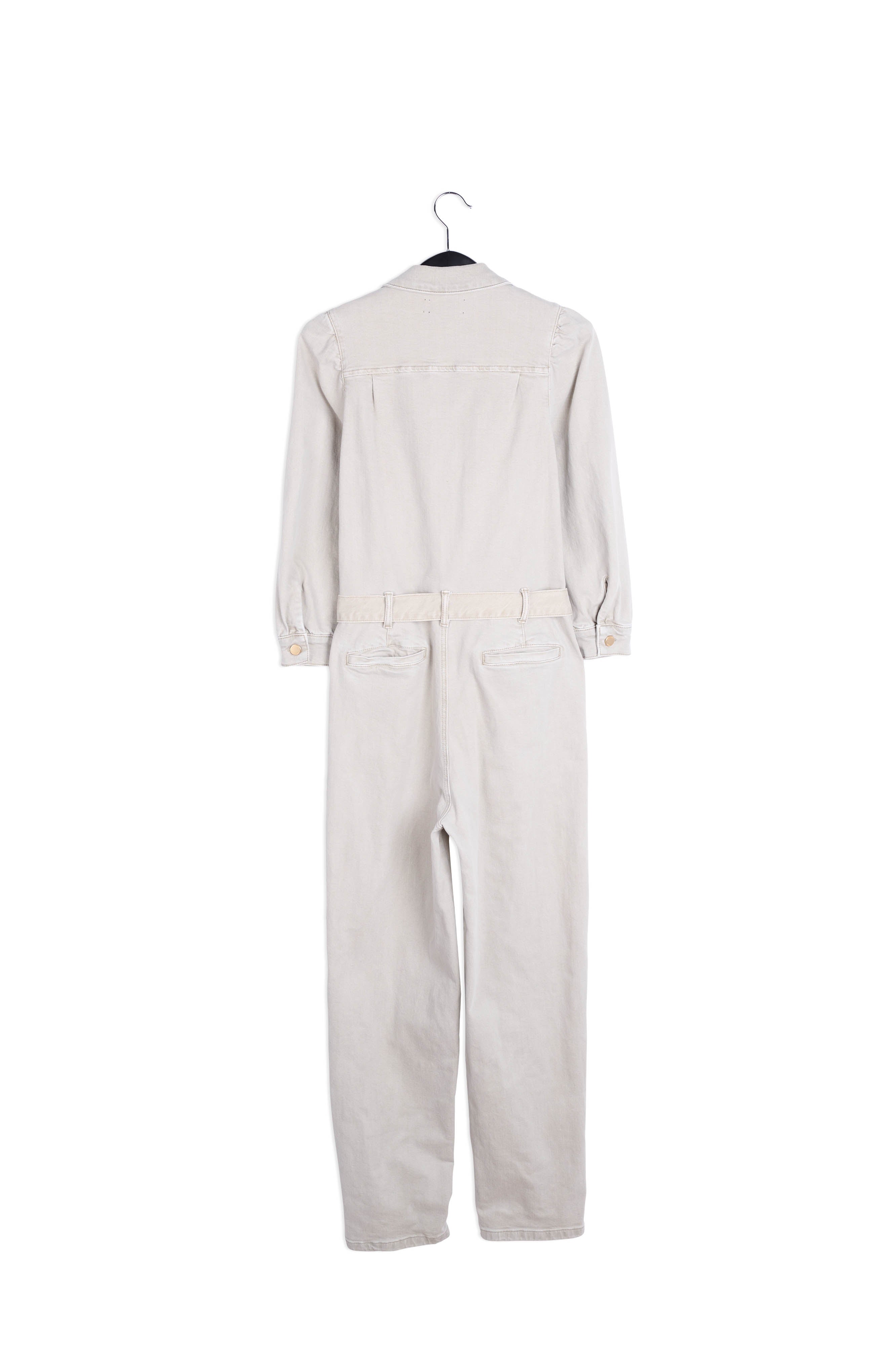Beige belted denim jumpsuit RE—SSENTIEL | Essentiel second hand