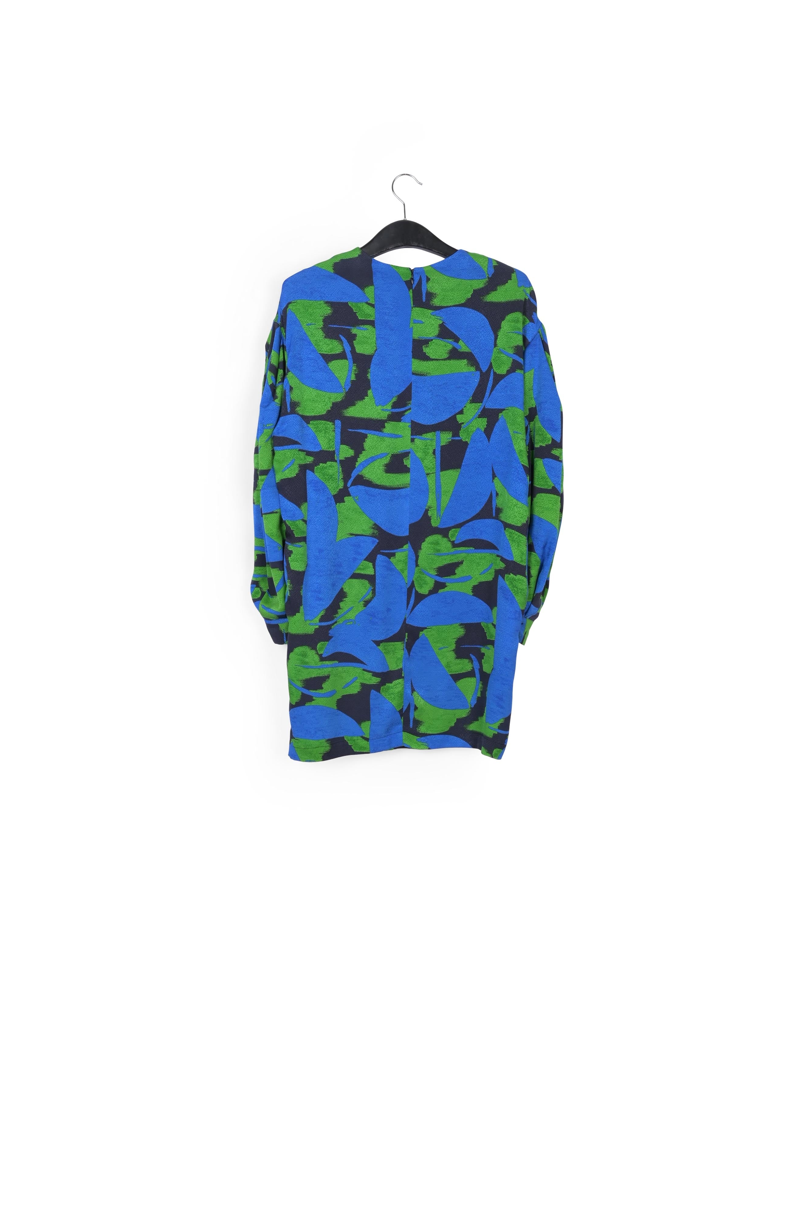 Mini robe à imprimé bleu, vert et noir RE—SSENTIEL | Essentiel second hand