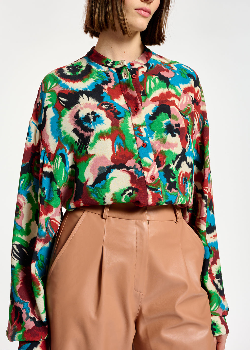 Multicolor floral-print shirt RE—SSENTIEL | Essentiel second hand