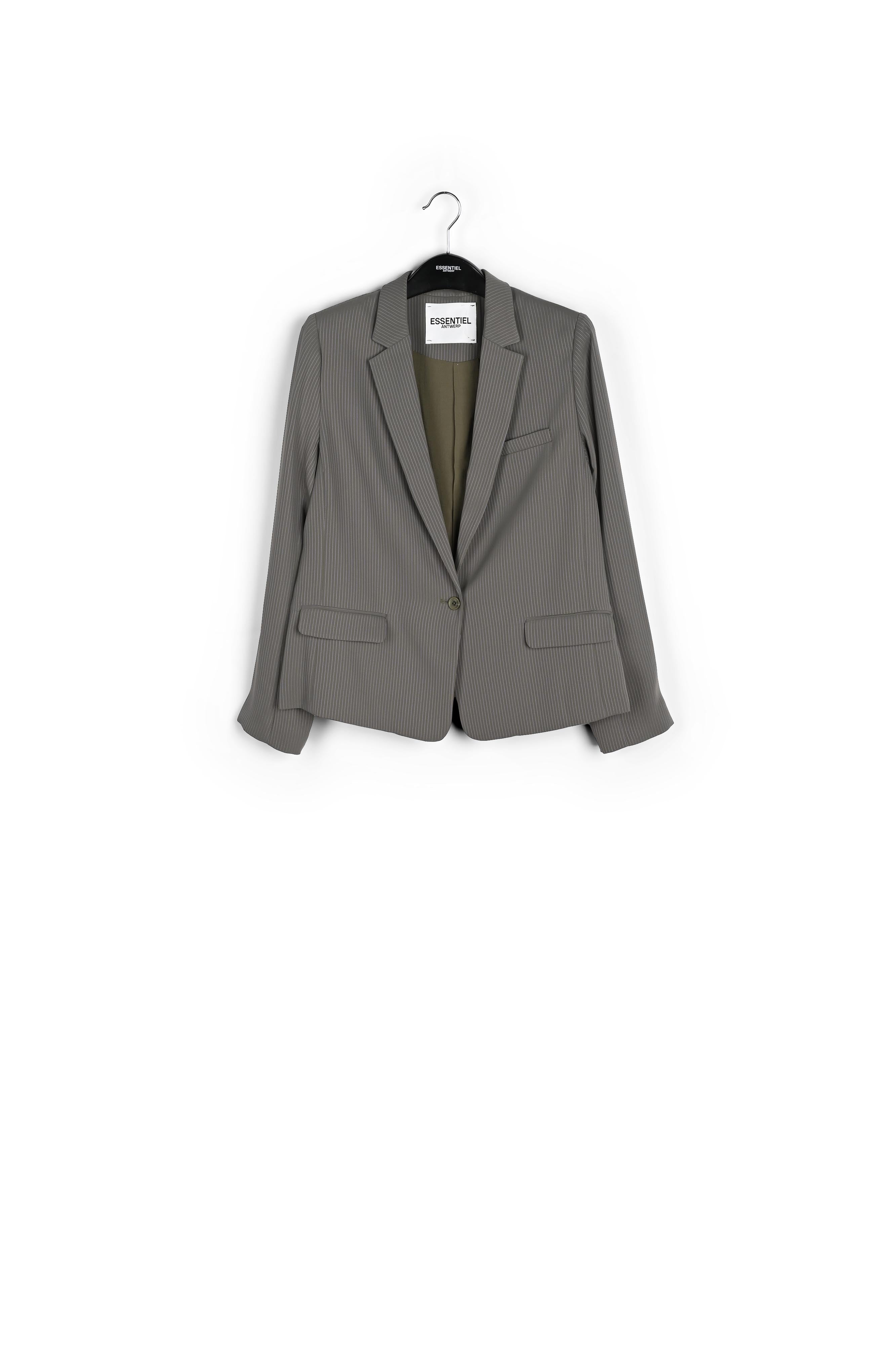 Veste grise à rayures RE—SSENTIEL | Essentiel second hand