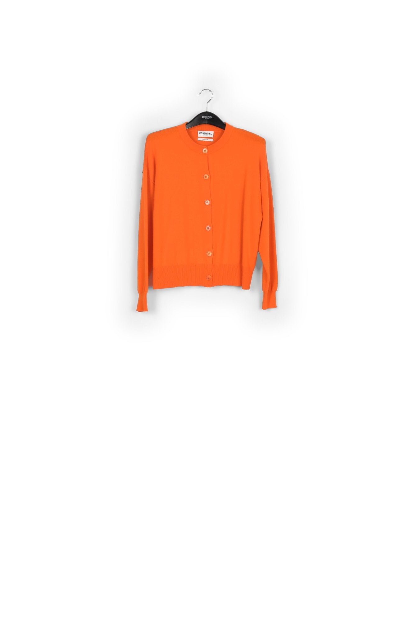 Cardigan orange en tricot fin RE—SSENTIEL | Essentiel second hand