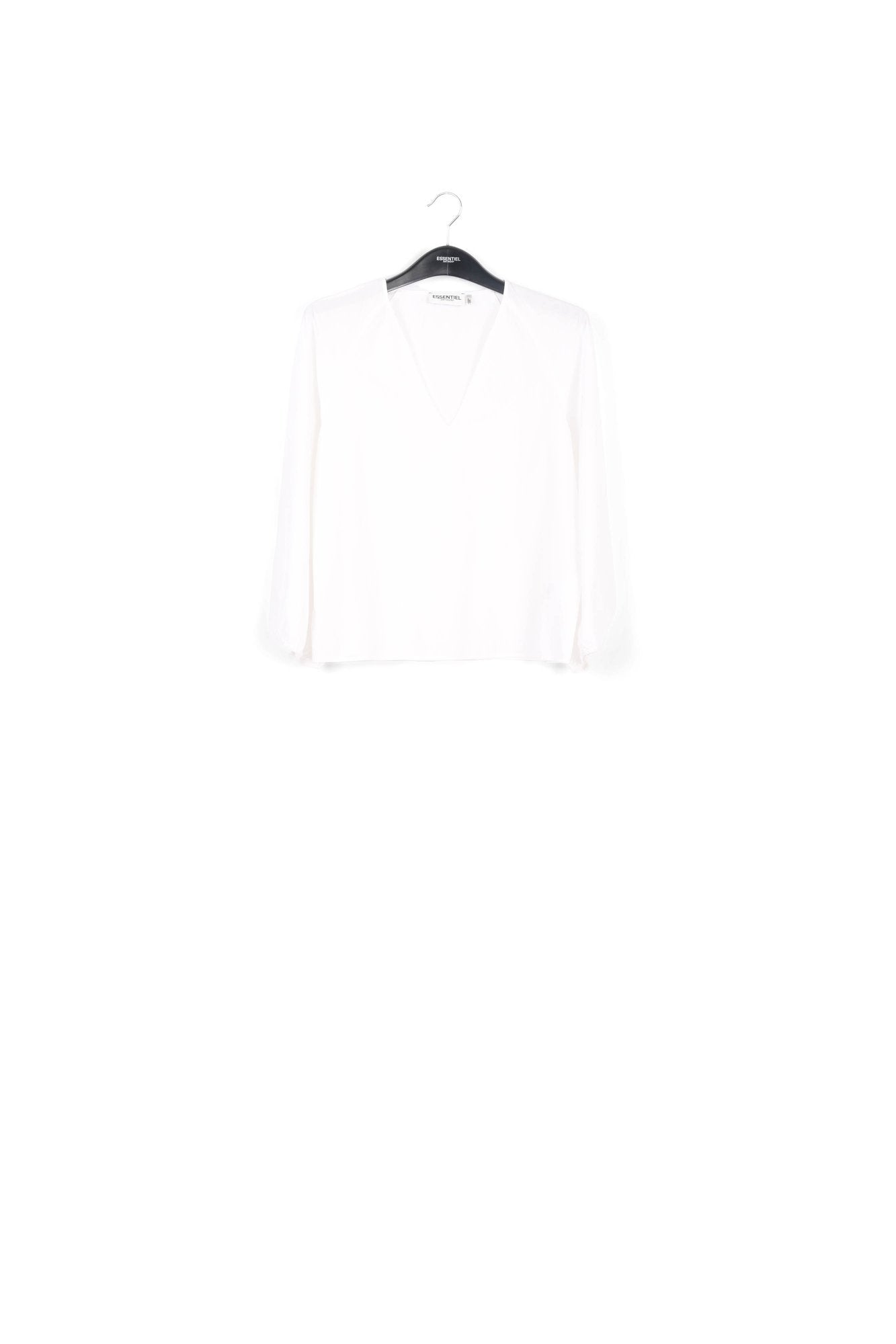 Top en v blanc à manches bouffantes RE—SSENTIEL | Essentiel second hand