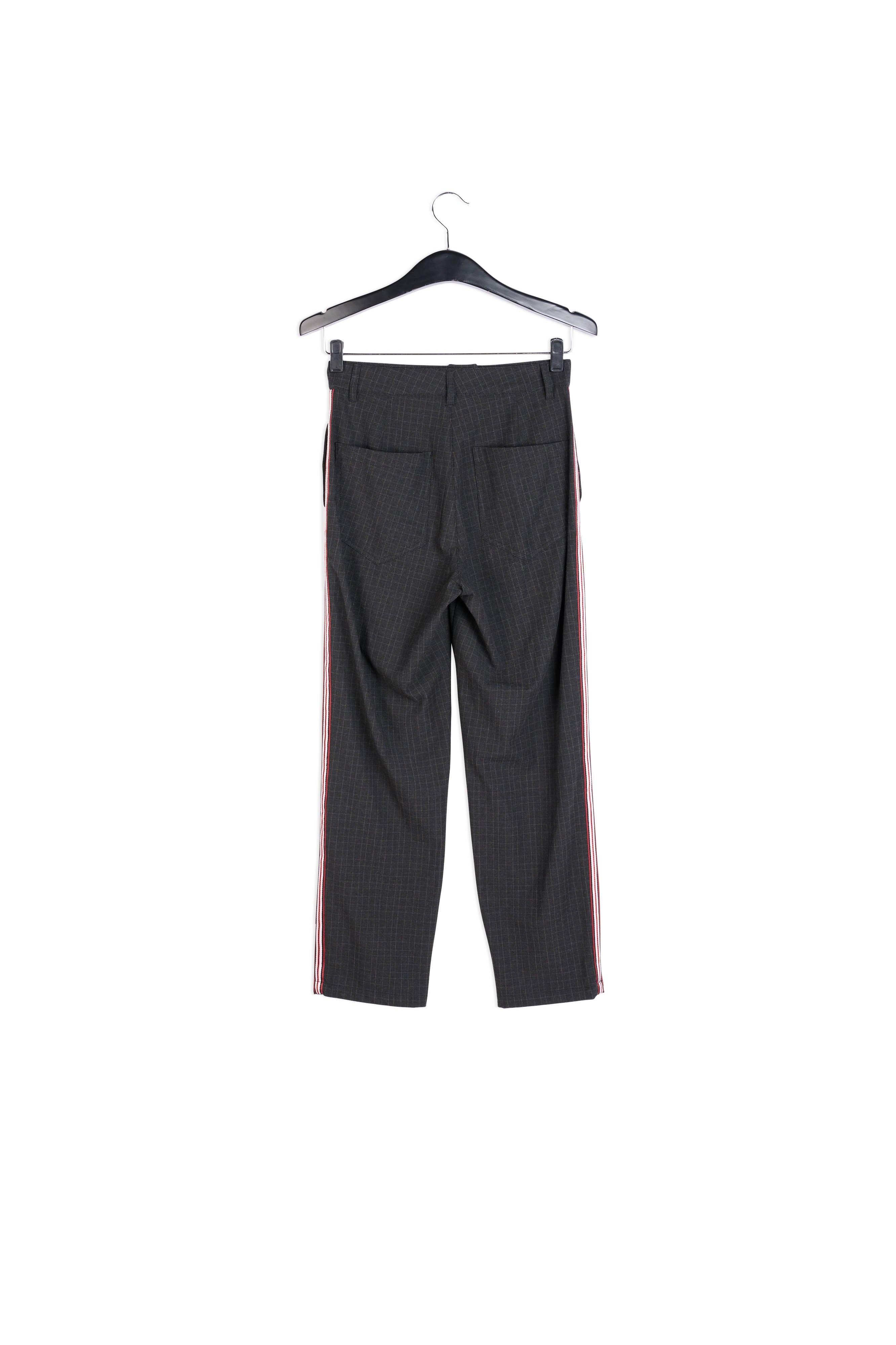 Pantalon gris foncé à carreaux RE—SSENTIEL | Essentiel second hand