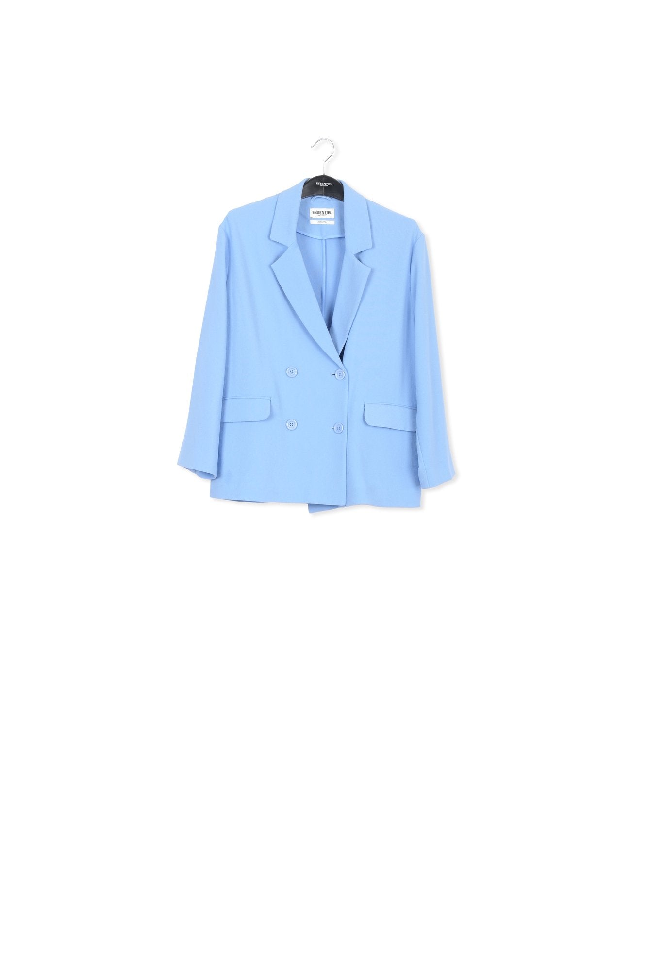 Blue double-breasted blazer RE—SSENTIEL | Essentiel second hand