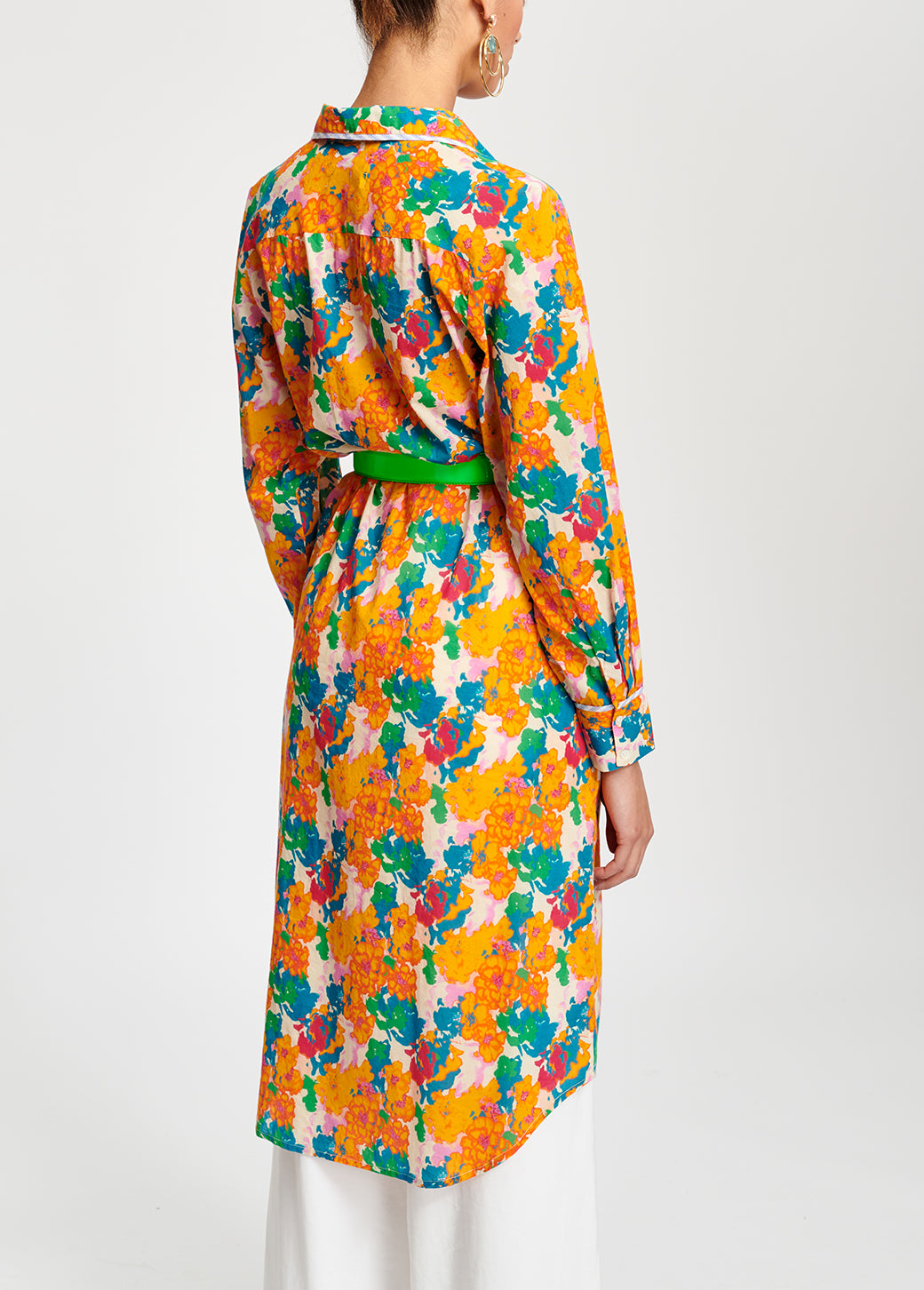 Multicoloured floral-print shirt dress RE—SSENTIEL | Essentiel second hand