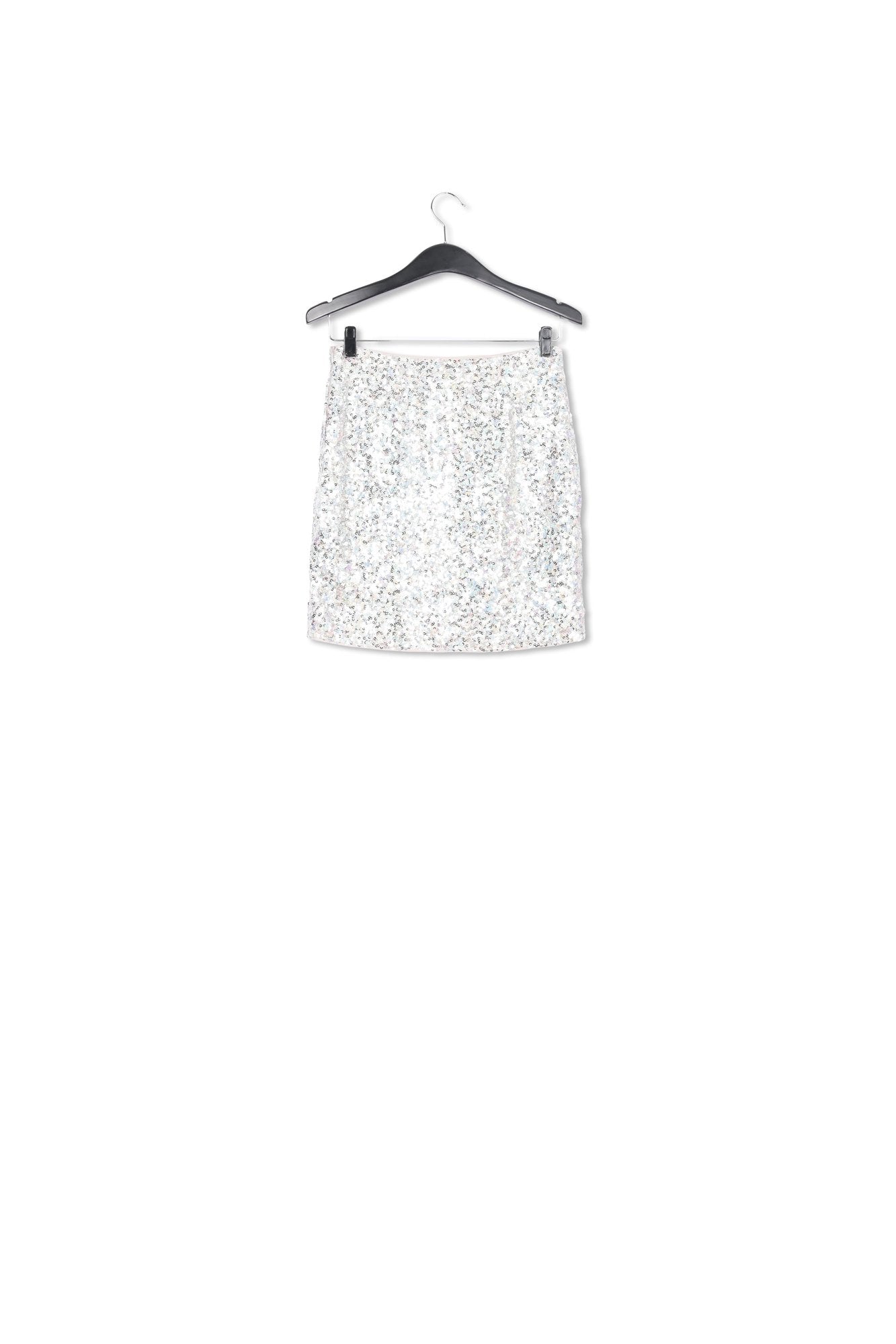 Silver sequin-embellished mini skirt RE—SSENTIEL | Essentiel second hand
