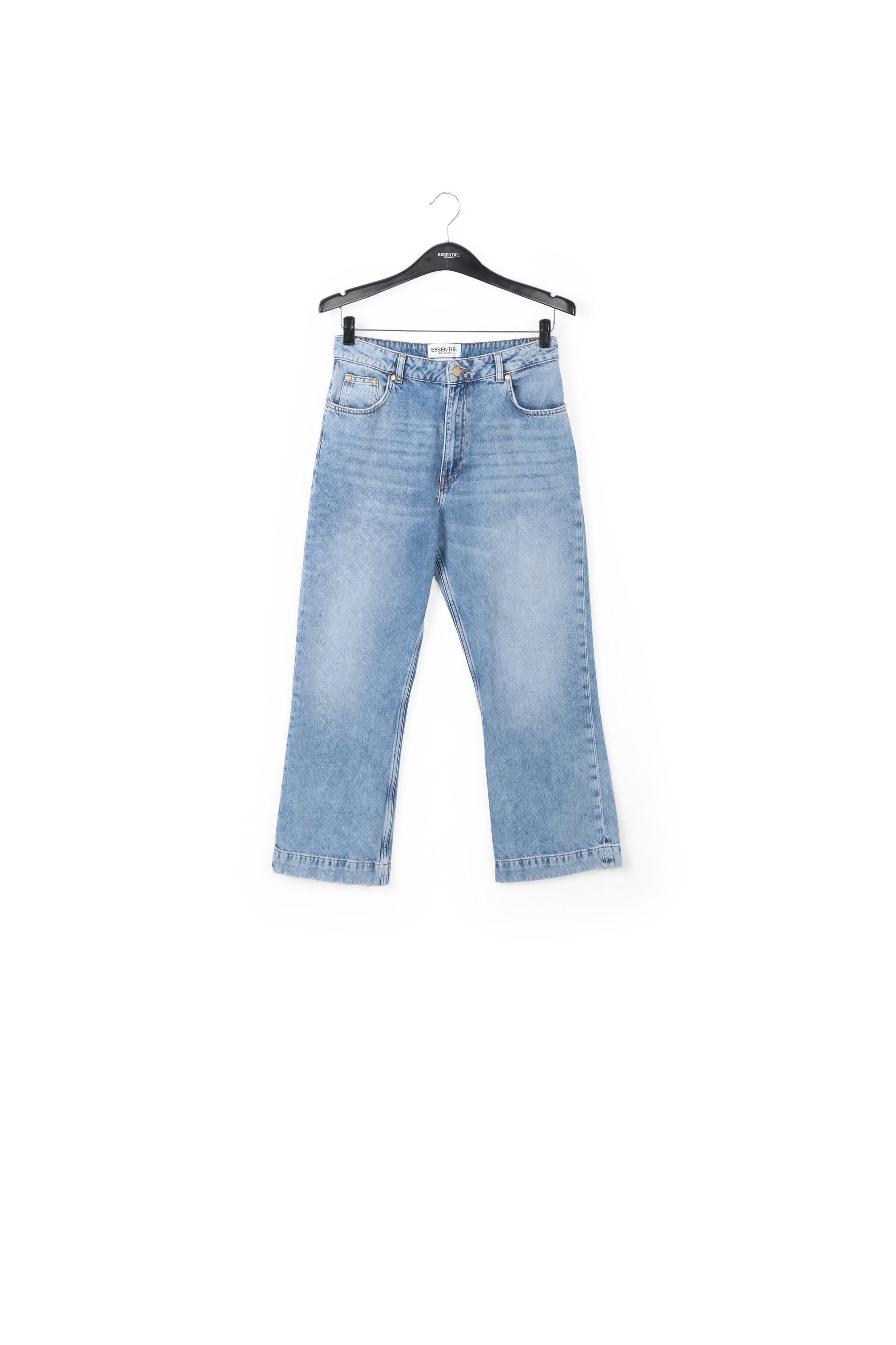 Cropped high-rise blue jeans RE—SSENTIEL | Essentiel second hand