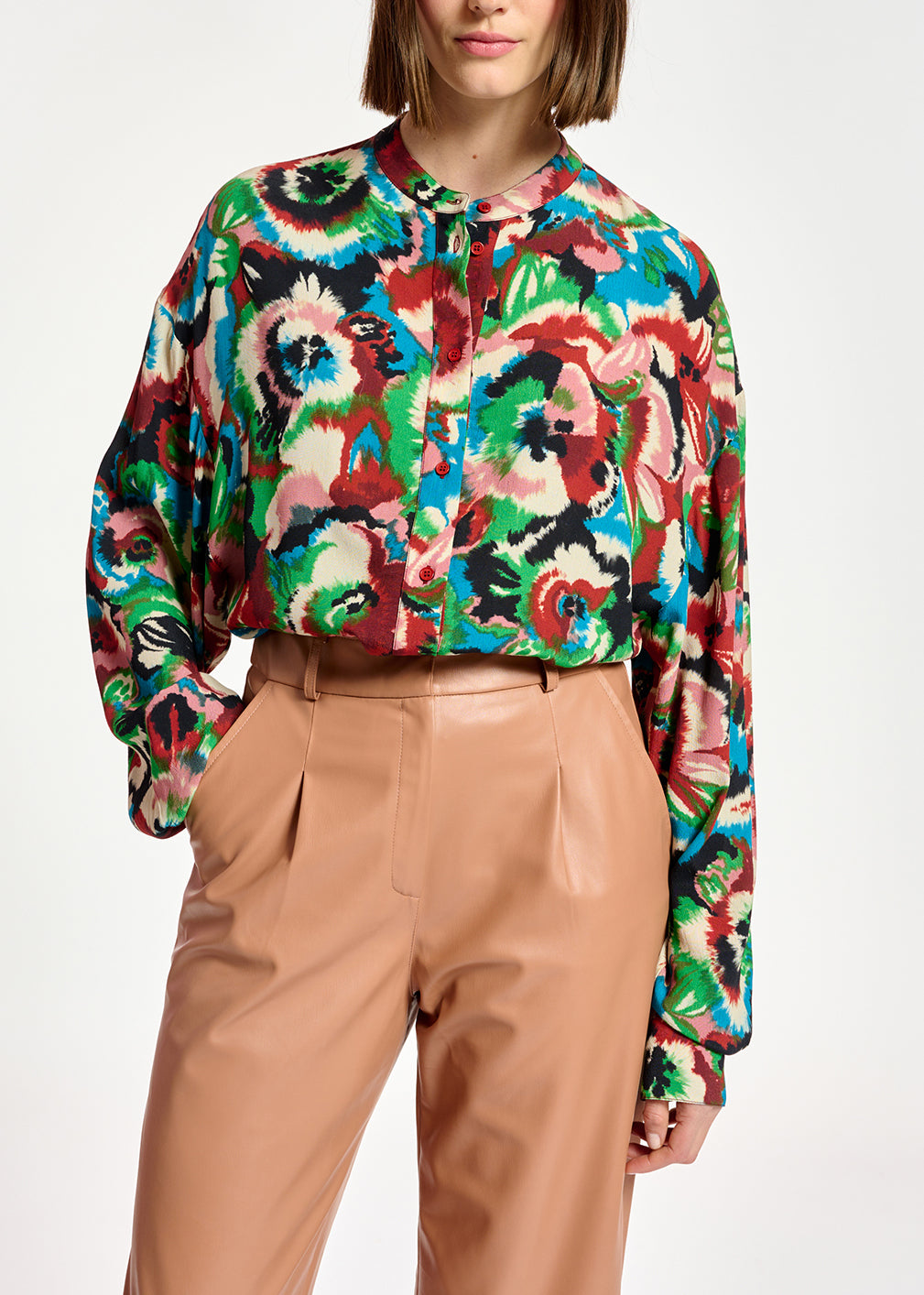Multicolor floral-print shirt RE—SSENTIEL | Essentiel second hand