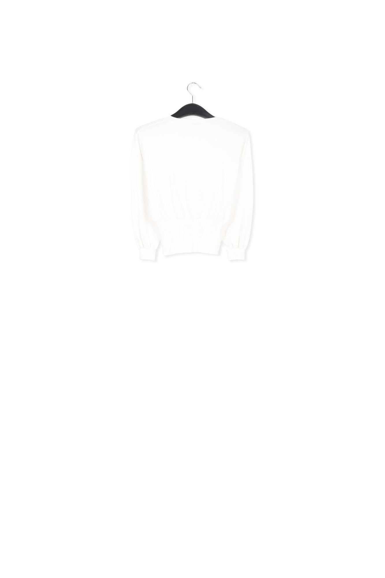 White knitted sweater with fitted waist RE—SSENTIEL | Essentiel second hand
