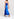 Cobalt blue floral-print jacquard maxi dress Faume - seconde main