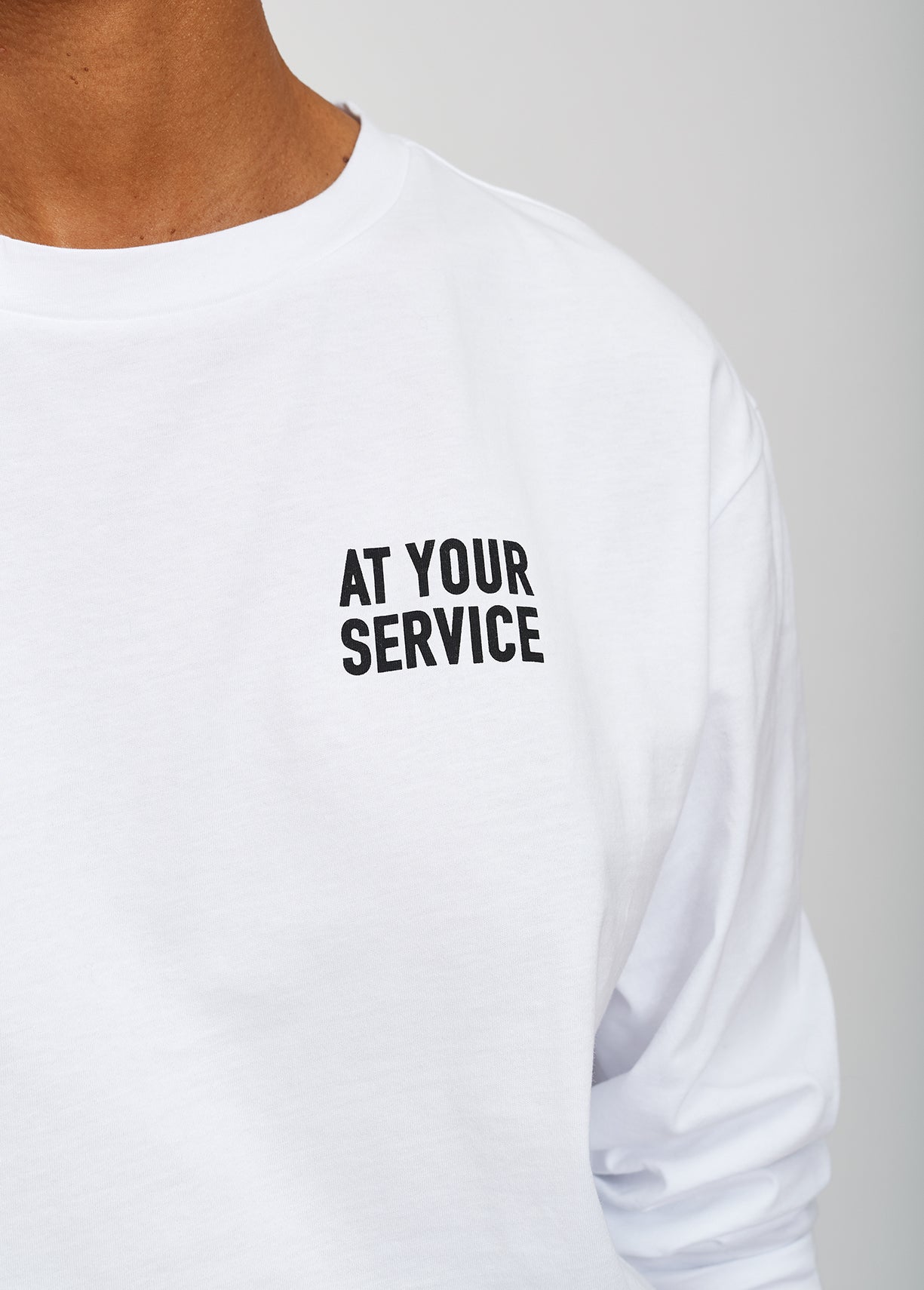 White long sleeve cotton t-shirt with print RE—SSENTIEL | Essentiel second hand