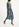 Midirok met blauw en zwarte slangenprint Faume - seconde main