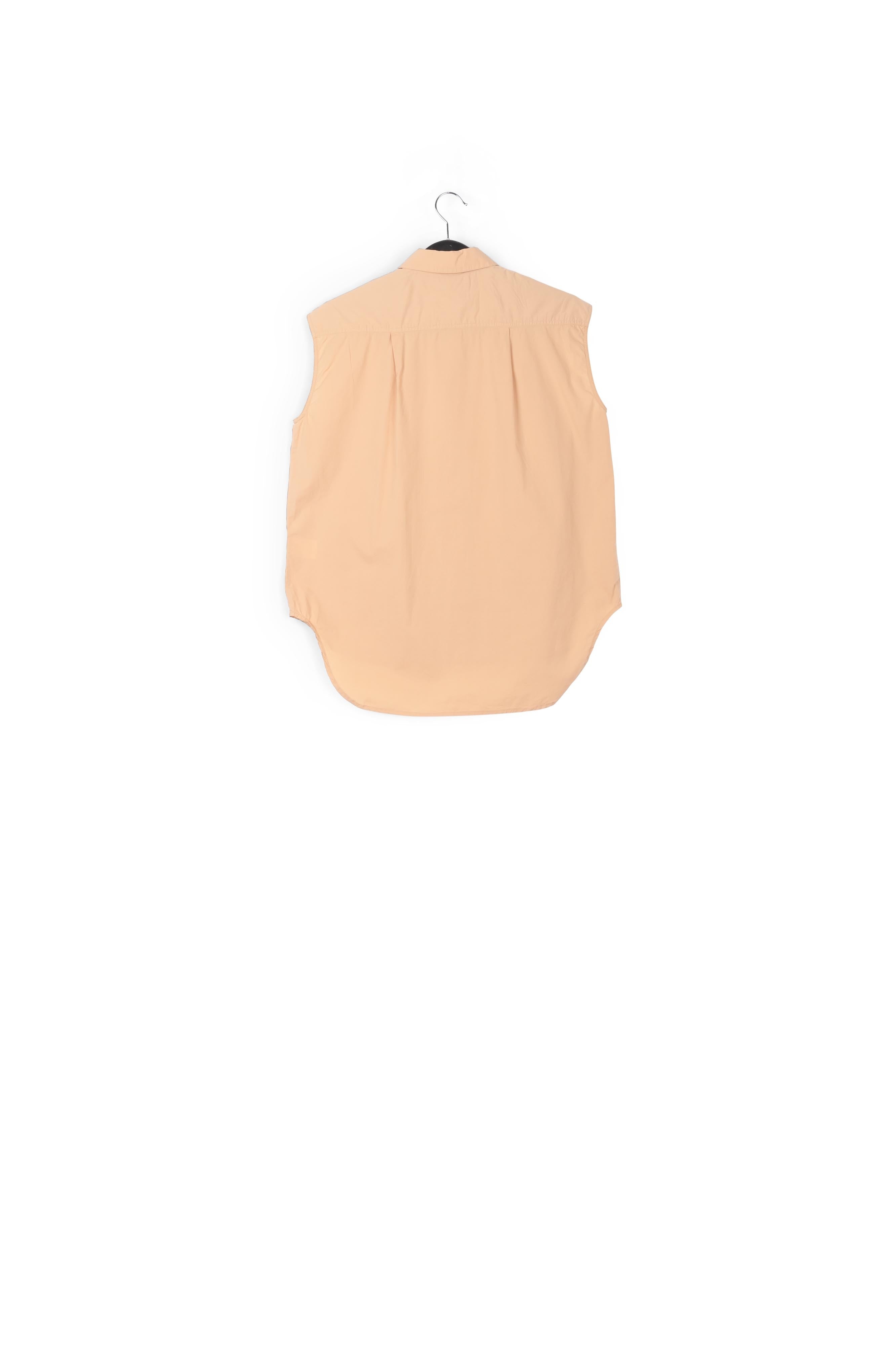 Beige sleeveless cotton shirt RE—SSENTIEL | Essentiel second hand