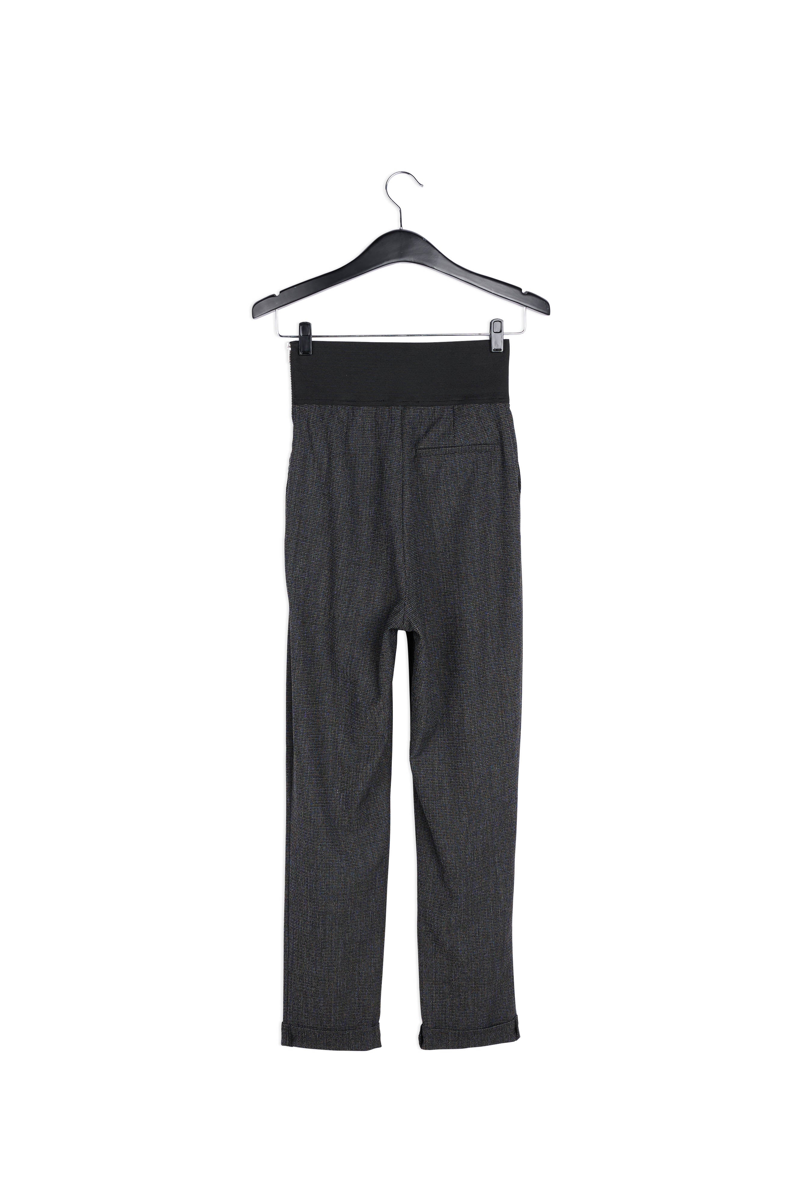 Pantalon fuselé noir et blanc à taille haute RE—SSENTIEL | Essentiel second hand