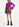Purple slim-fit knit sweater with trumpet sleeves Faume - seconde main