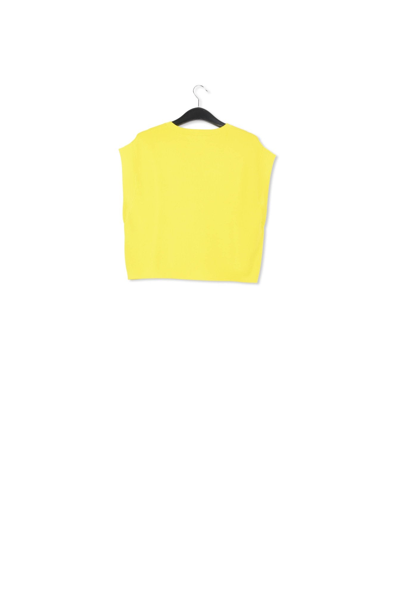 Pull sans manches en tricot jaune RE—SSENTIEL | Essentiel second hand