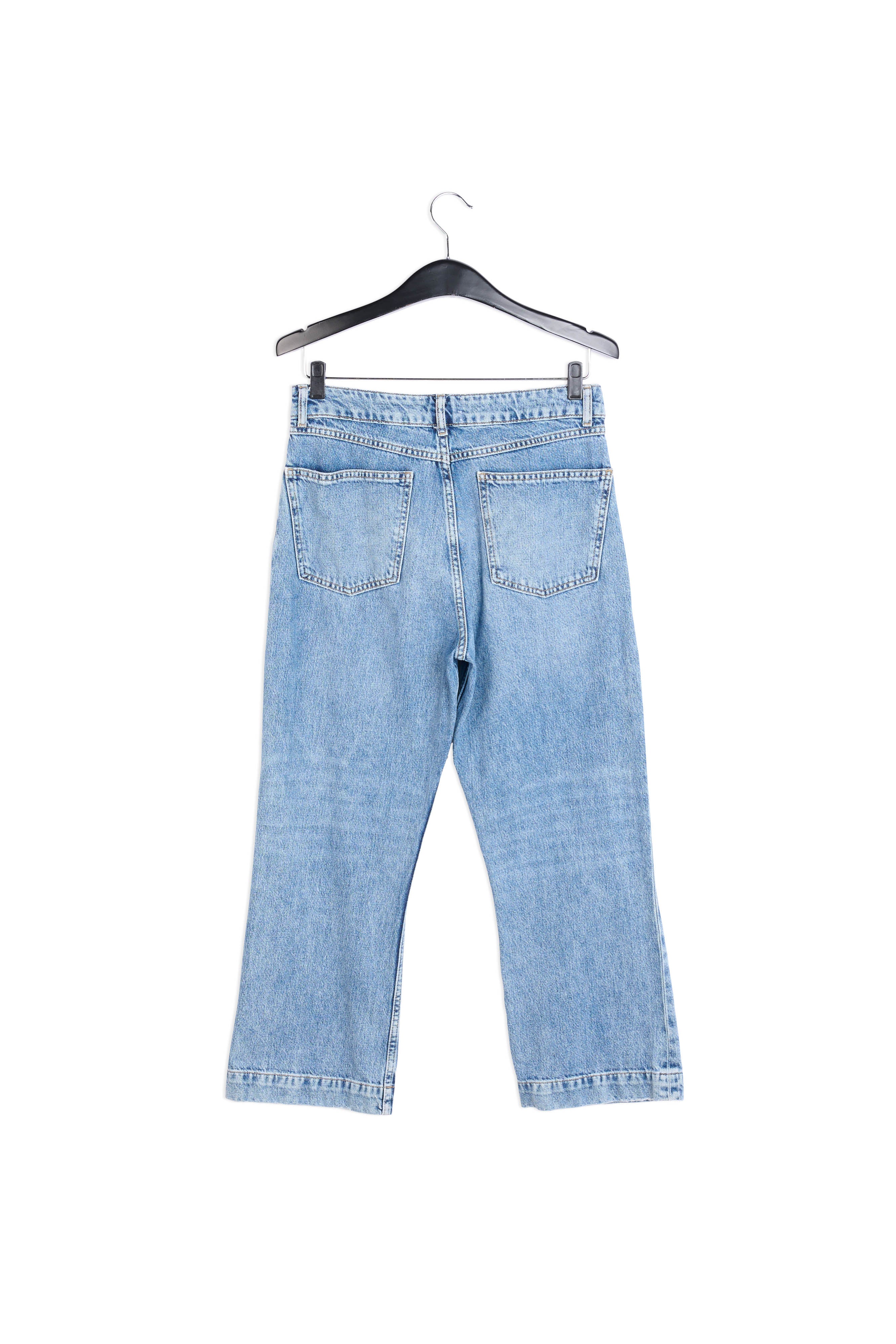 Jean bleu à taille haute et jambes évasées RE—SSENTIEL | Essentiel second hand