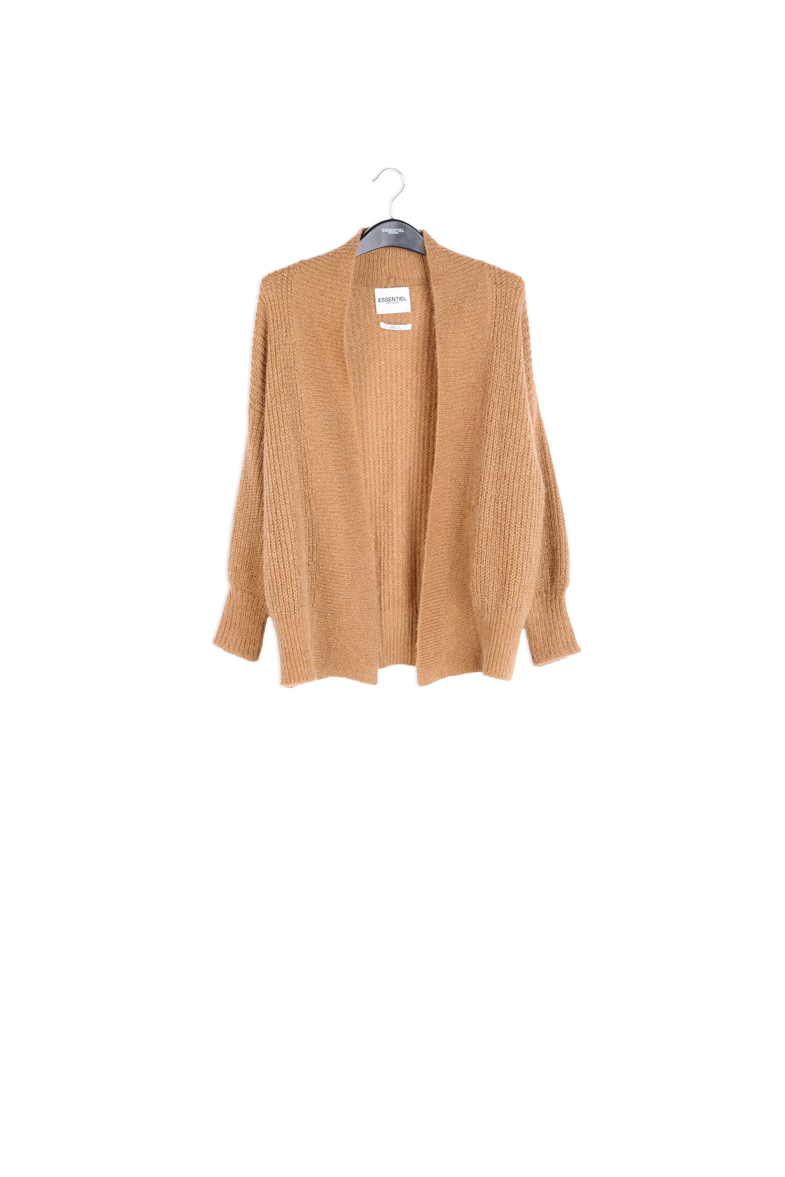 Light brown shawl collar cardigan RE—SSENTIEL | Essentiel second hand