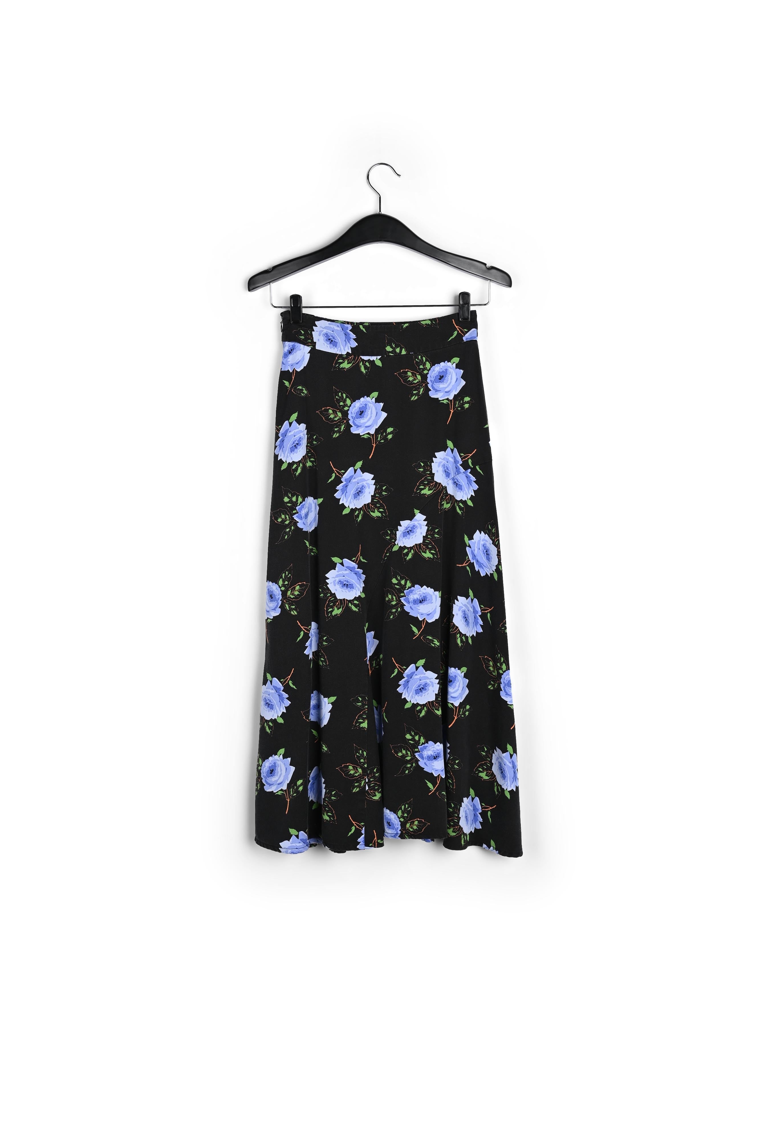 Jupe midi en biais foncée à imprimé floral RE—SSENTIEL | Essentiel second hand