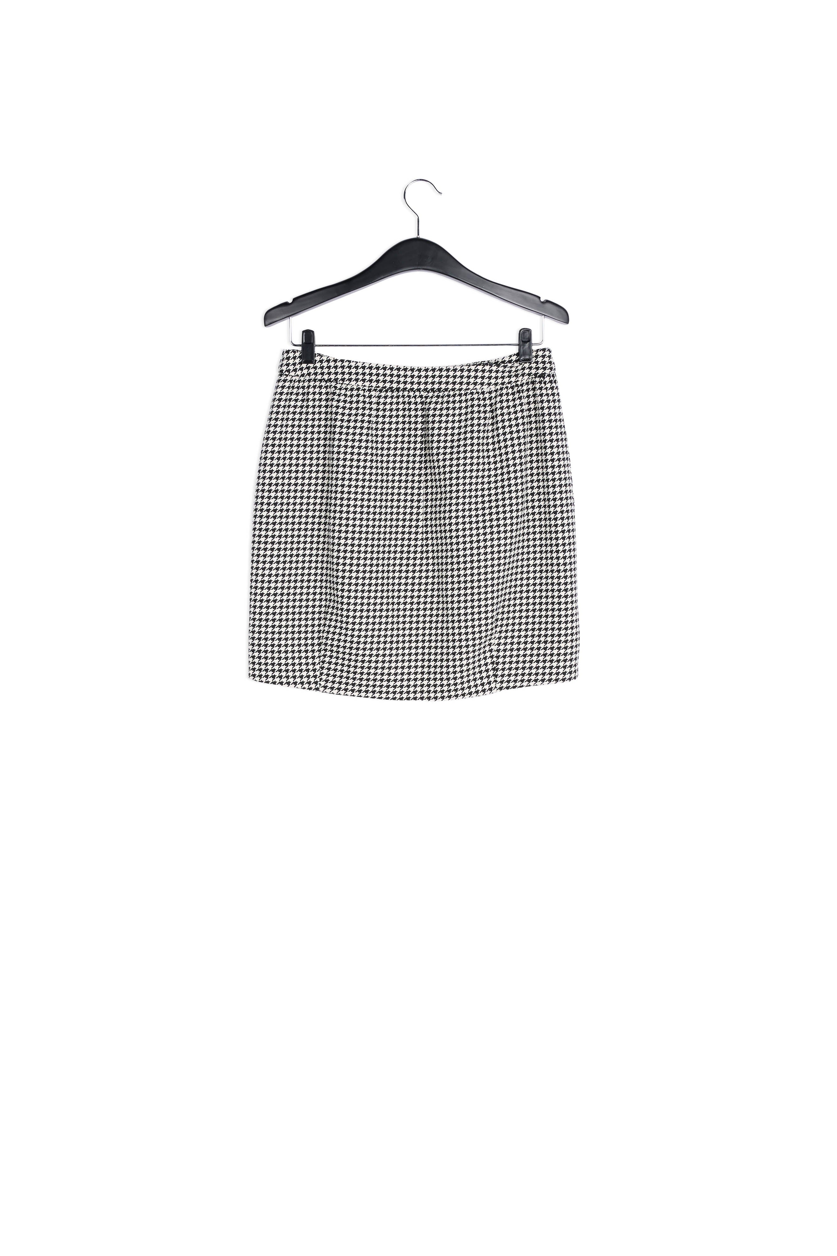 Mini-jupe tulipe noire et blanche RE—SSENTIEL | Essentiel second hand