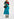 Dark green, blue and red intarsia-knitted sweater Faume - seconde main