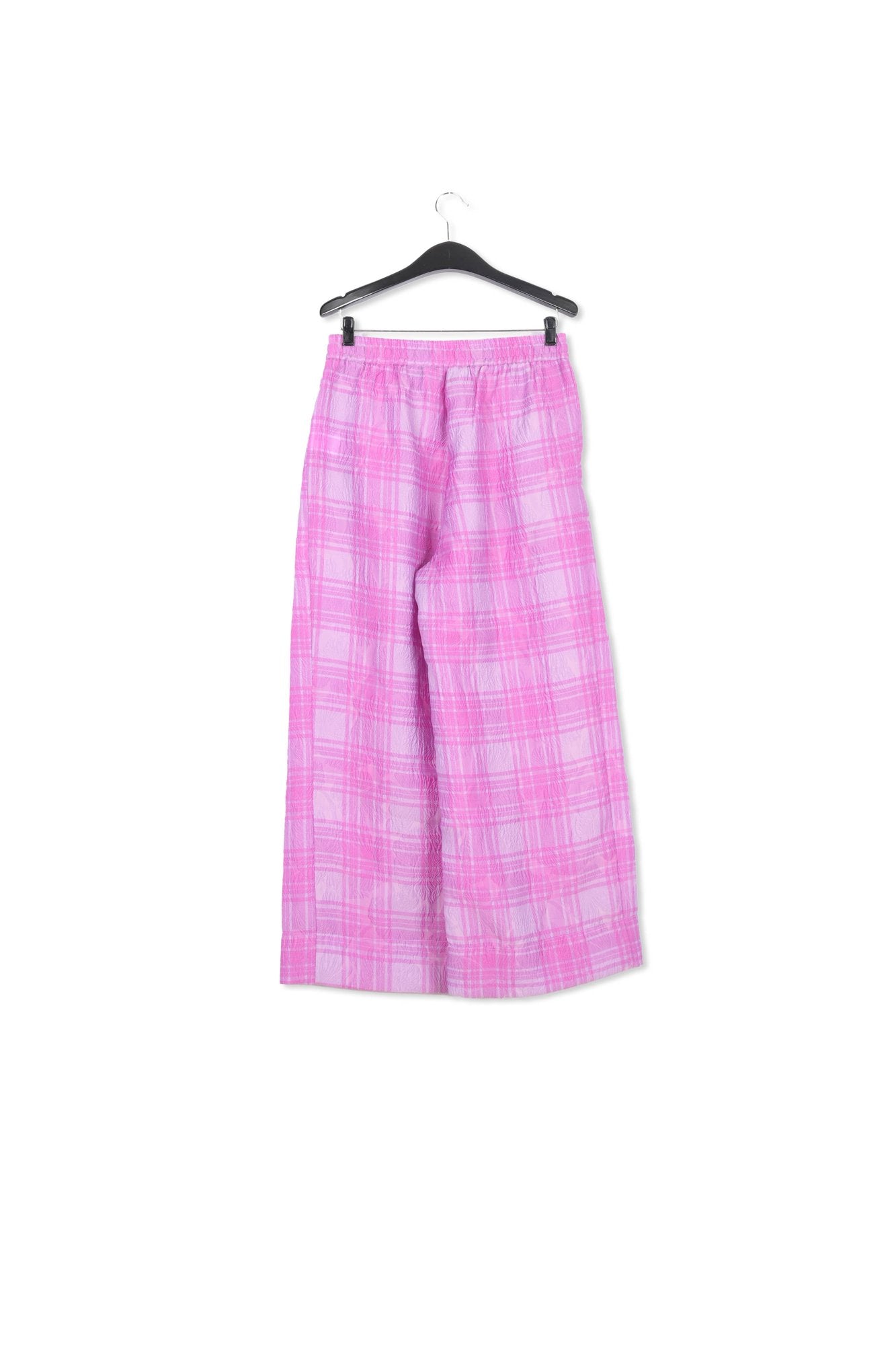 Lilac and purple checked wide-leg pants RE—SSENTIEL | Essentiel second hand