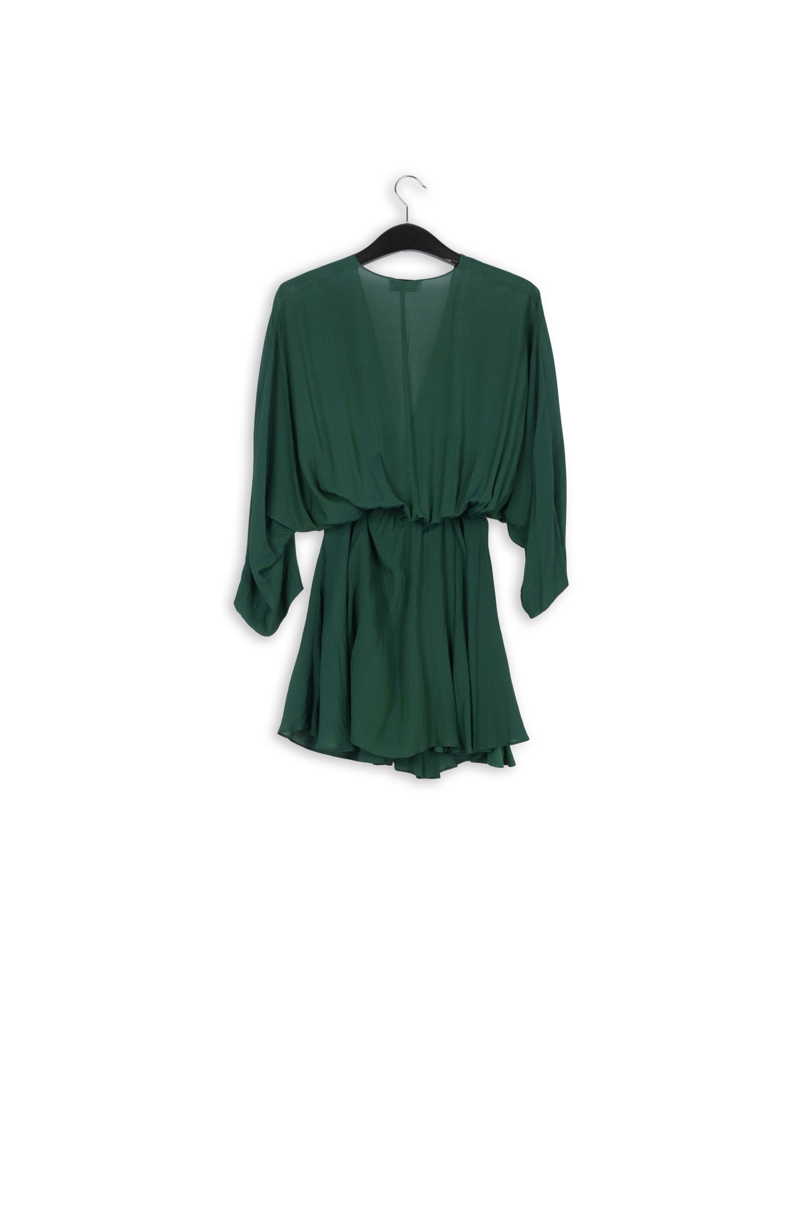 Dark green mini wrap dress RE—SSENTIEL | Essentiel second hand