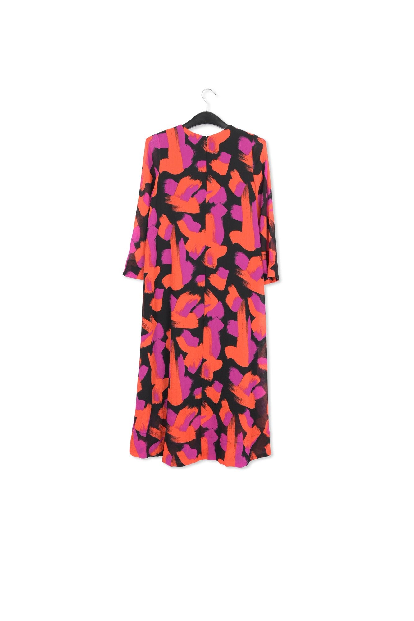 Black, orange and purple abstract-print maxi dress RE—SSENTIEL | Essentiel second hand