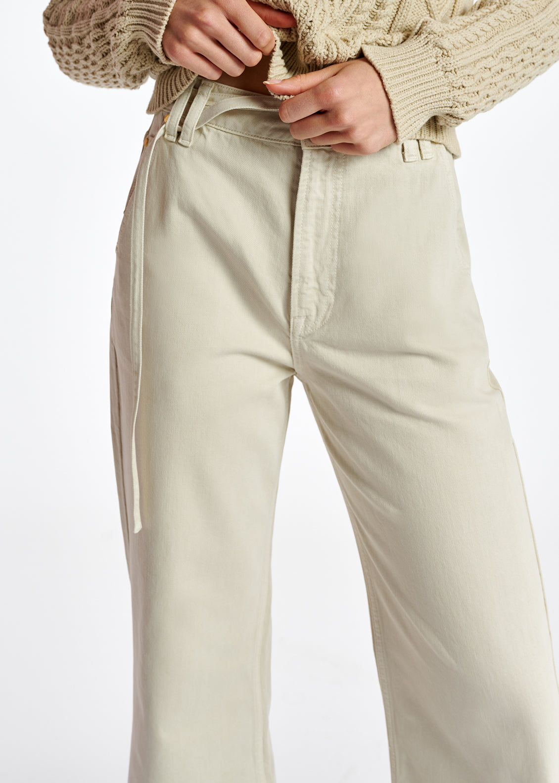 Jean blanc cassé aux jambes larges RE—SSENTIEL | Essentiel second hand