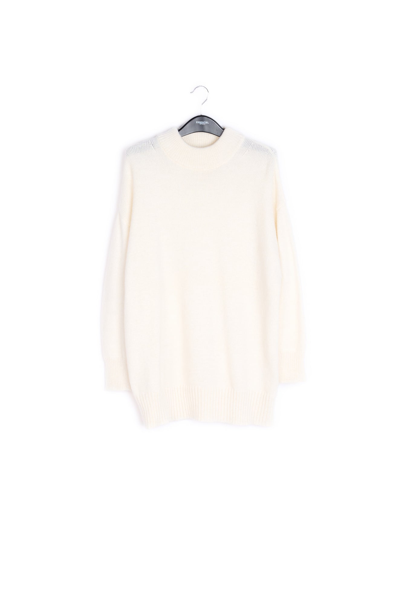 Long loose-fit lime off-white sweater RE—SSENTIEL | Essentiel second hand