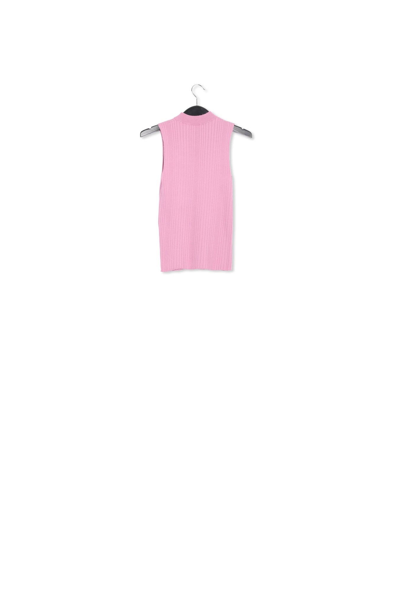 Lilac fitted ribbed-knit top RE—SSENTIEL | Essentiel second hand