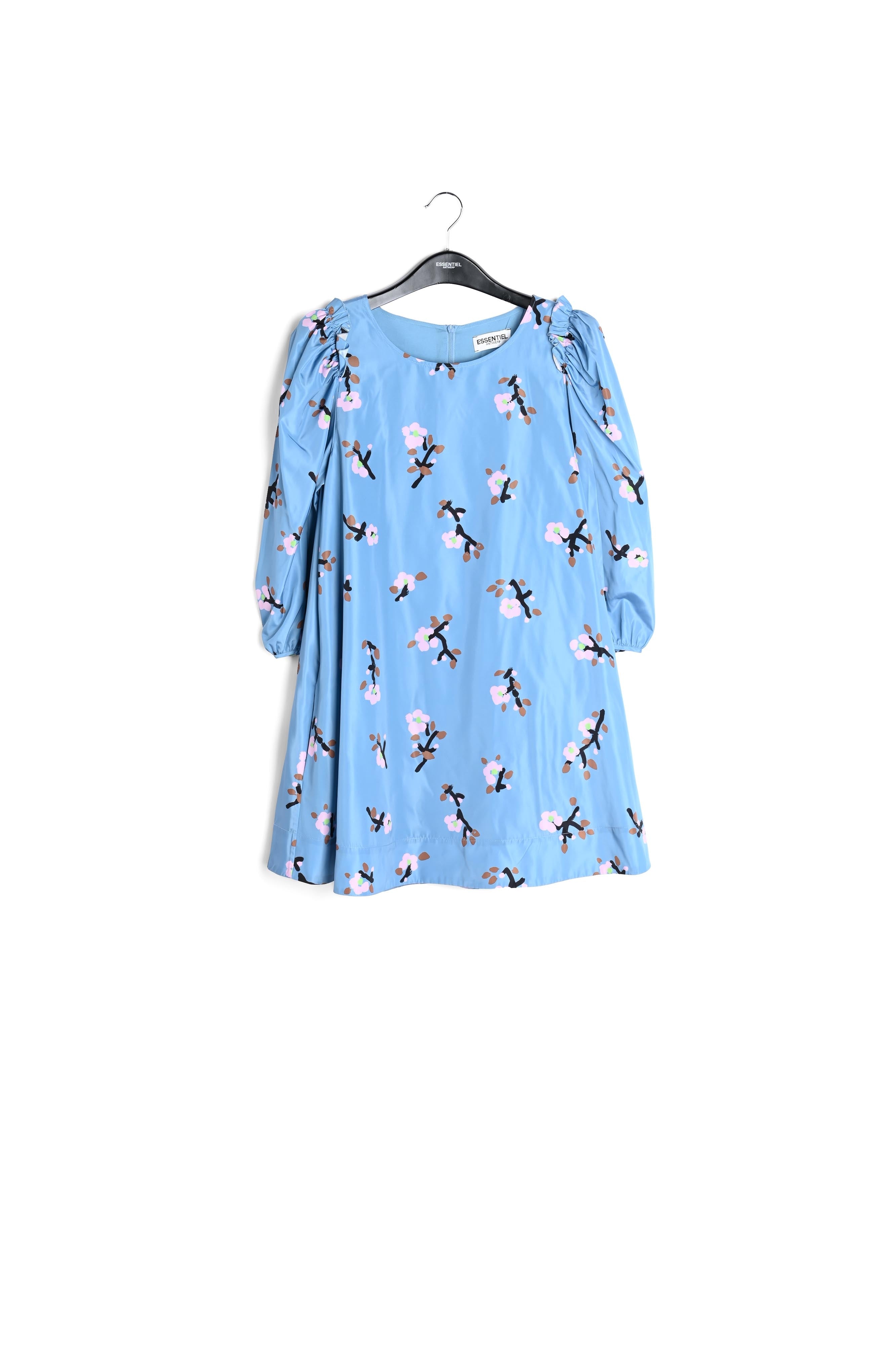 Lichtblauwe mini-jurk met A-lijn RE—SSENTIEL | Essentiel second hand