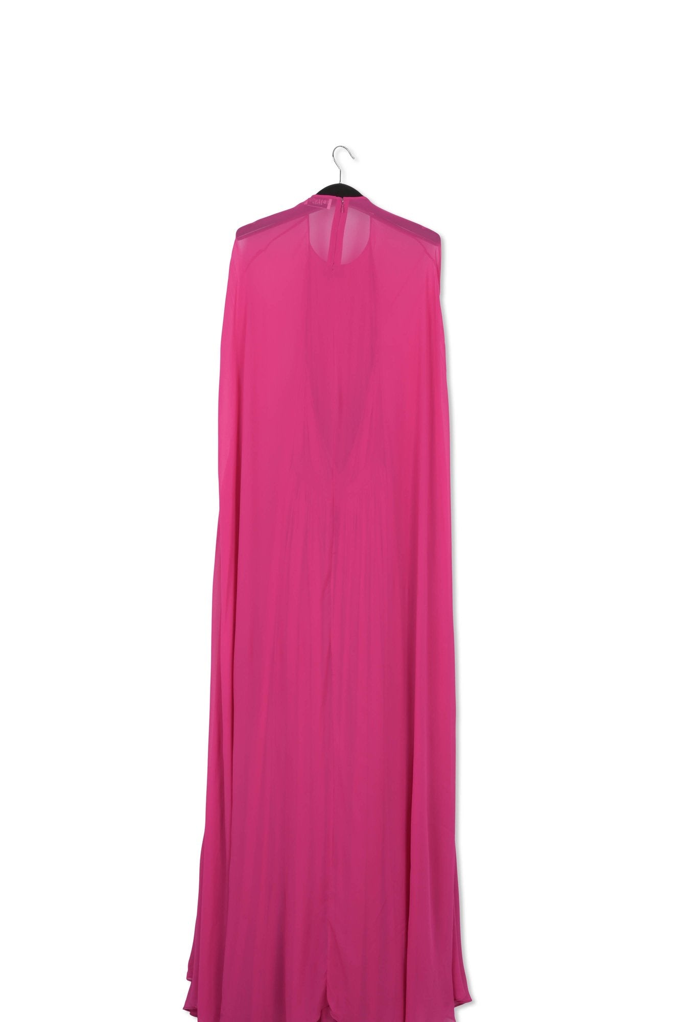 Fuchsia maxi-dress with cape-like sleeves RE—SSENTIEL | Essentiel second hand