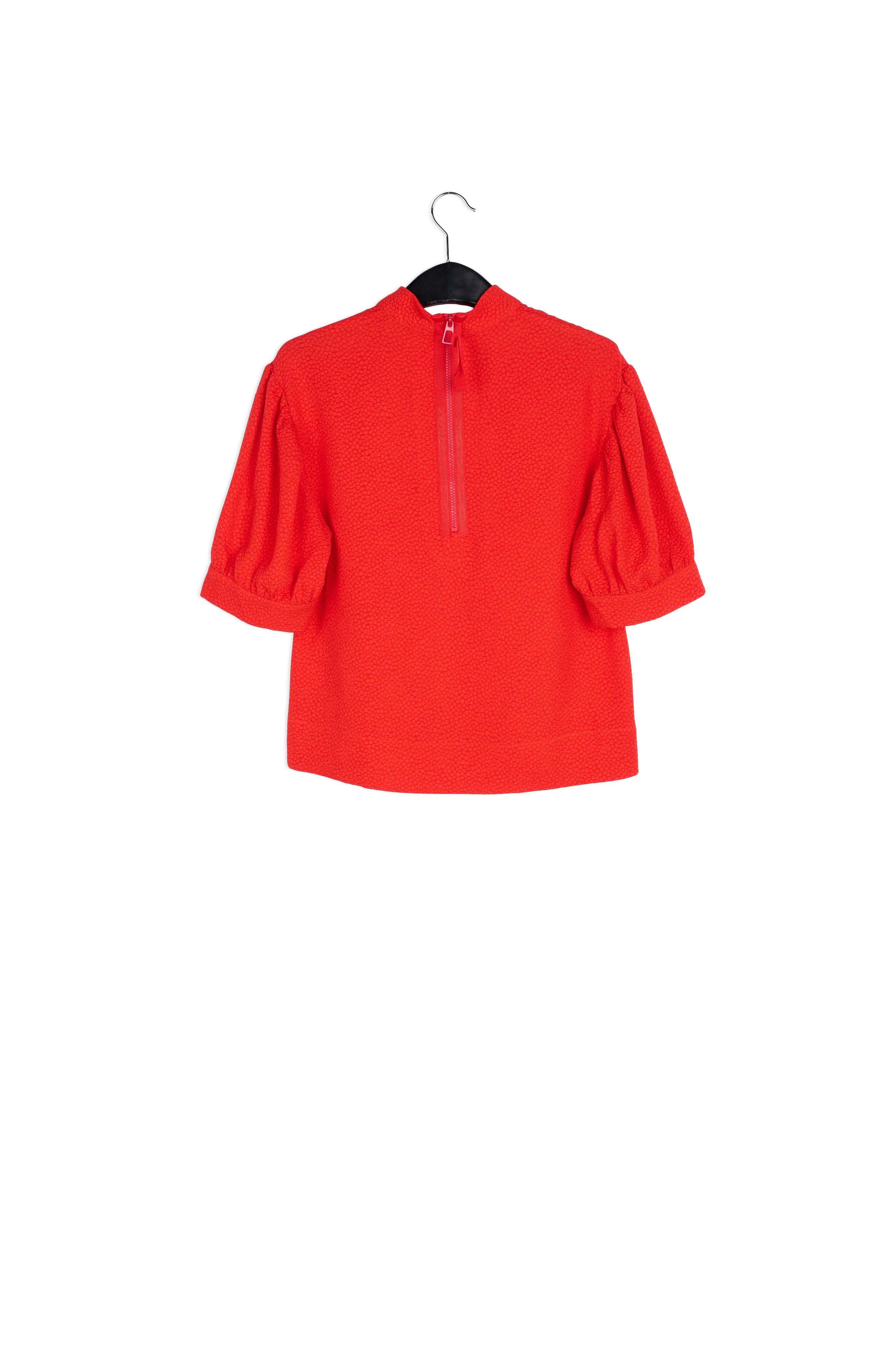 Red top with puffed sleeves RE—SSENTIEL | Essentiel second hand