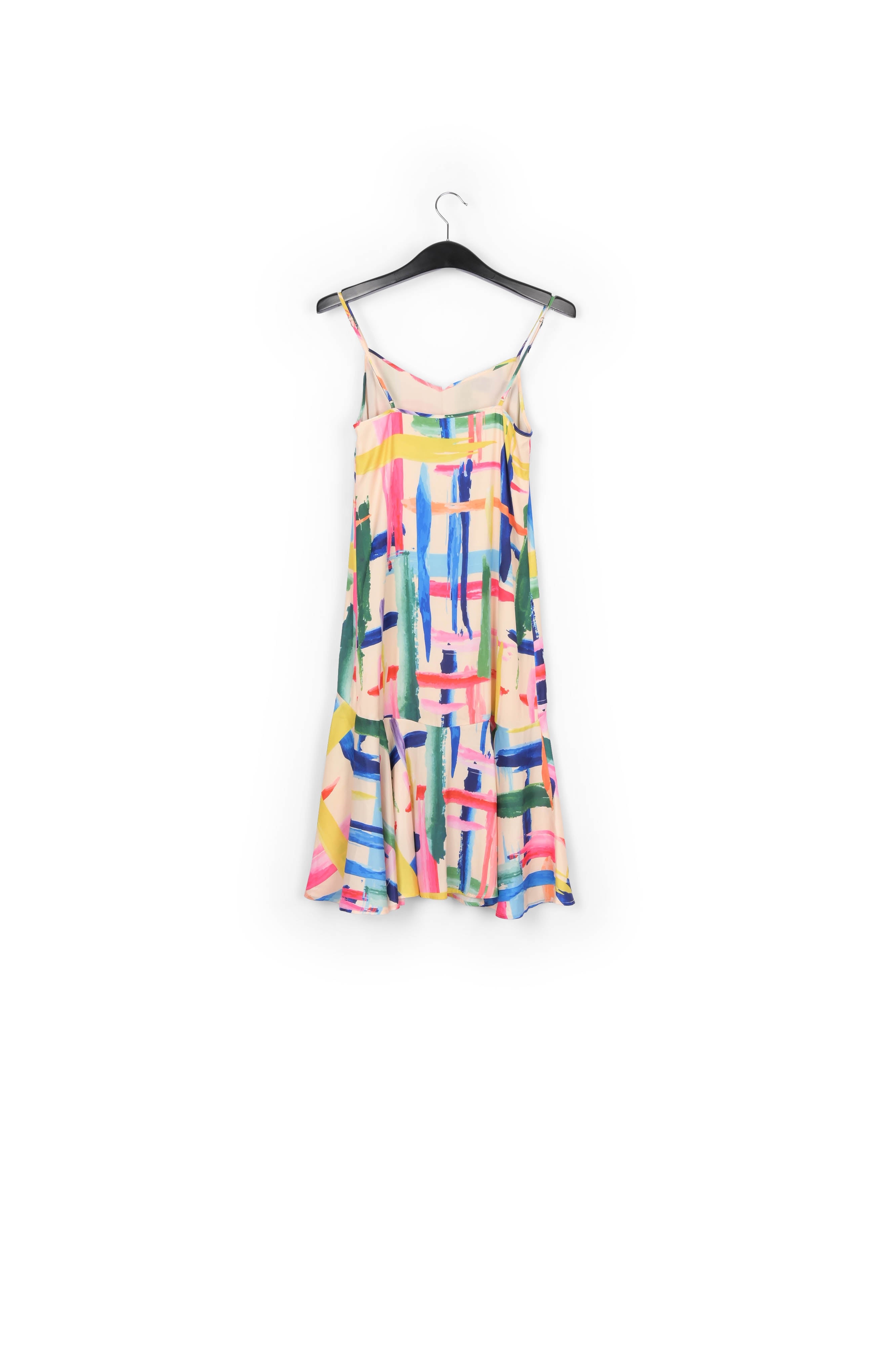 Multicolored graphic striped midi dress RE—SSENTIEL | Essentiel second hand