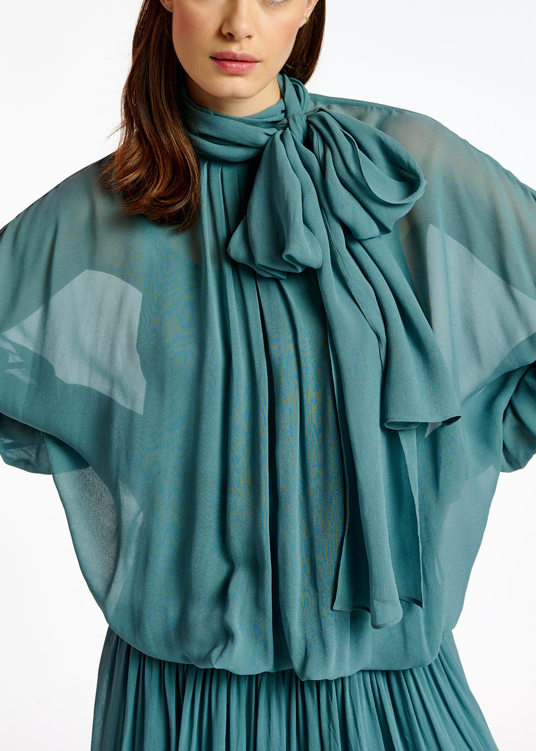 Blauwe volumineuze maxi-jurk RE—SSENTIEL | Essentiel second hand