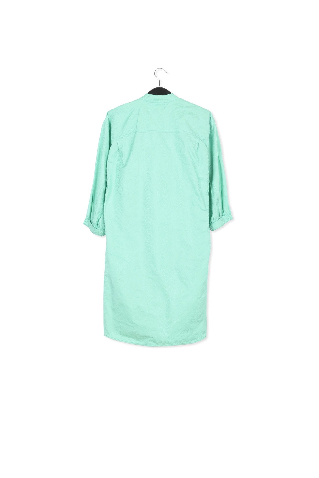 Turquoise jacquard shirt dress RE—SSENTIEL | Essentiel second hand