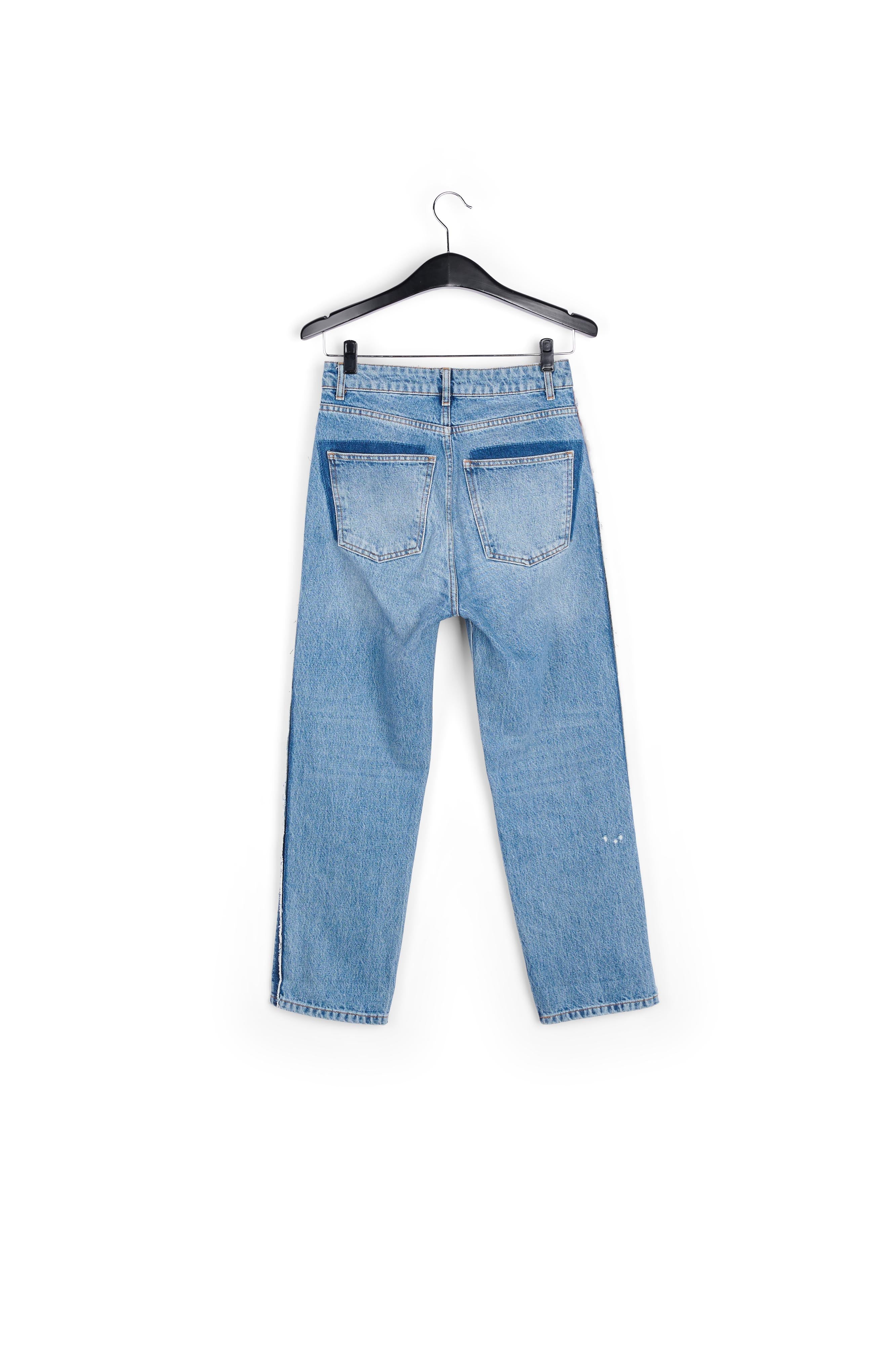 Jean bleu foncé délavé à taille haute RE—SSENTIEL | Essentiel second hand