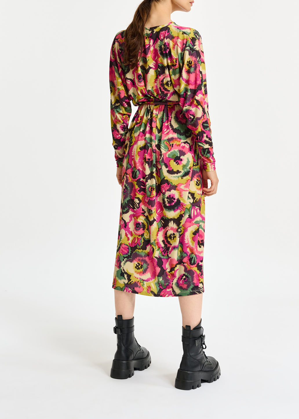 Jupe midi multicolore à  imprimé fleuri RE—SSENTIEL | Essentiel second hand