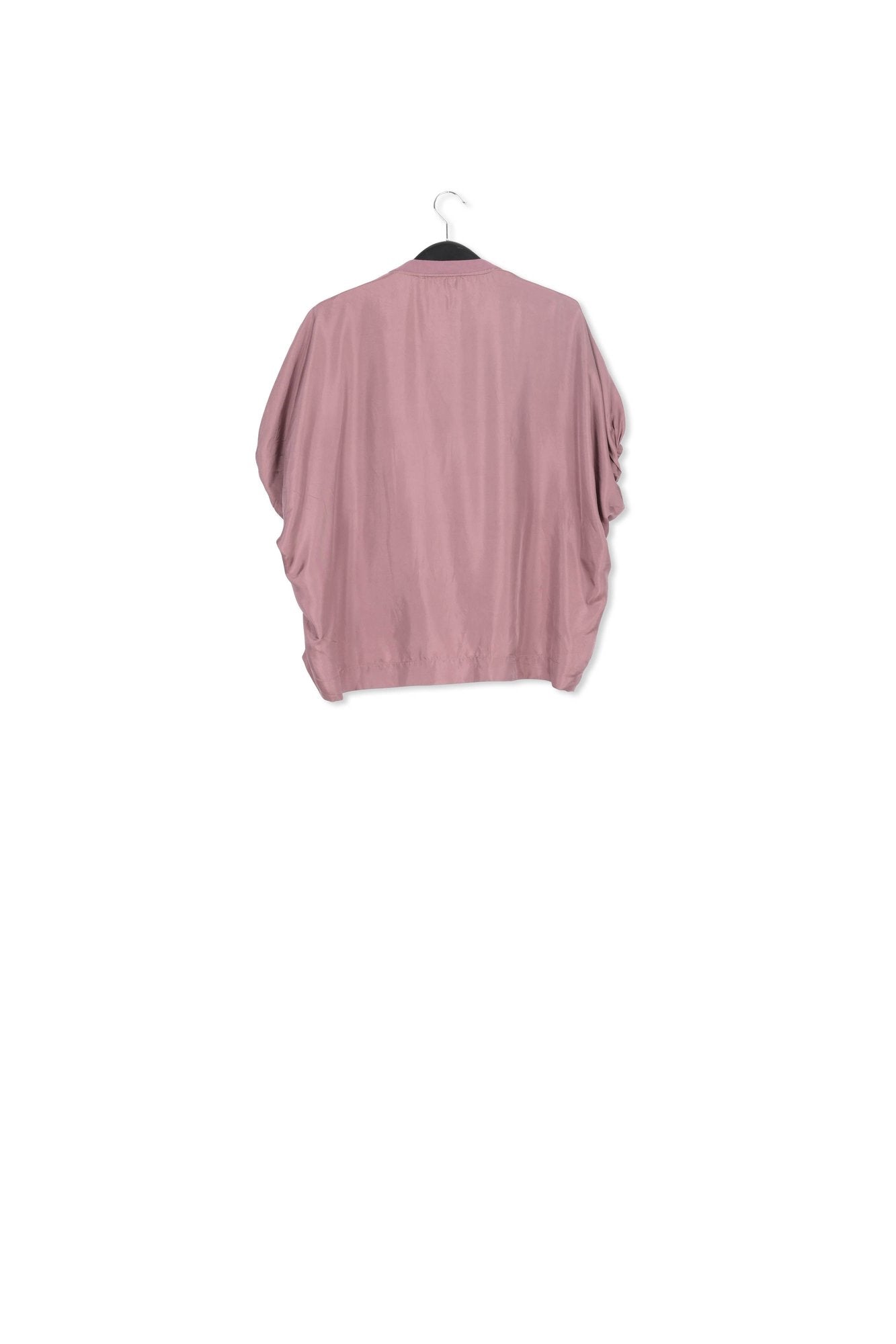 T-shirt mauve avec dos en soie RE—SSENTIEL | Essentiel second hand
