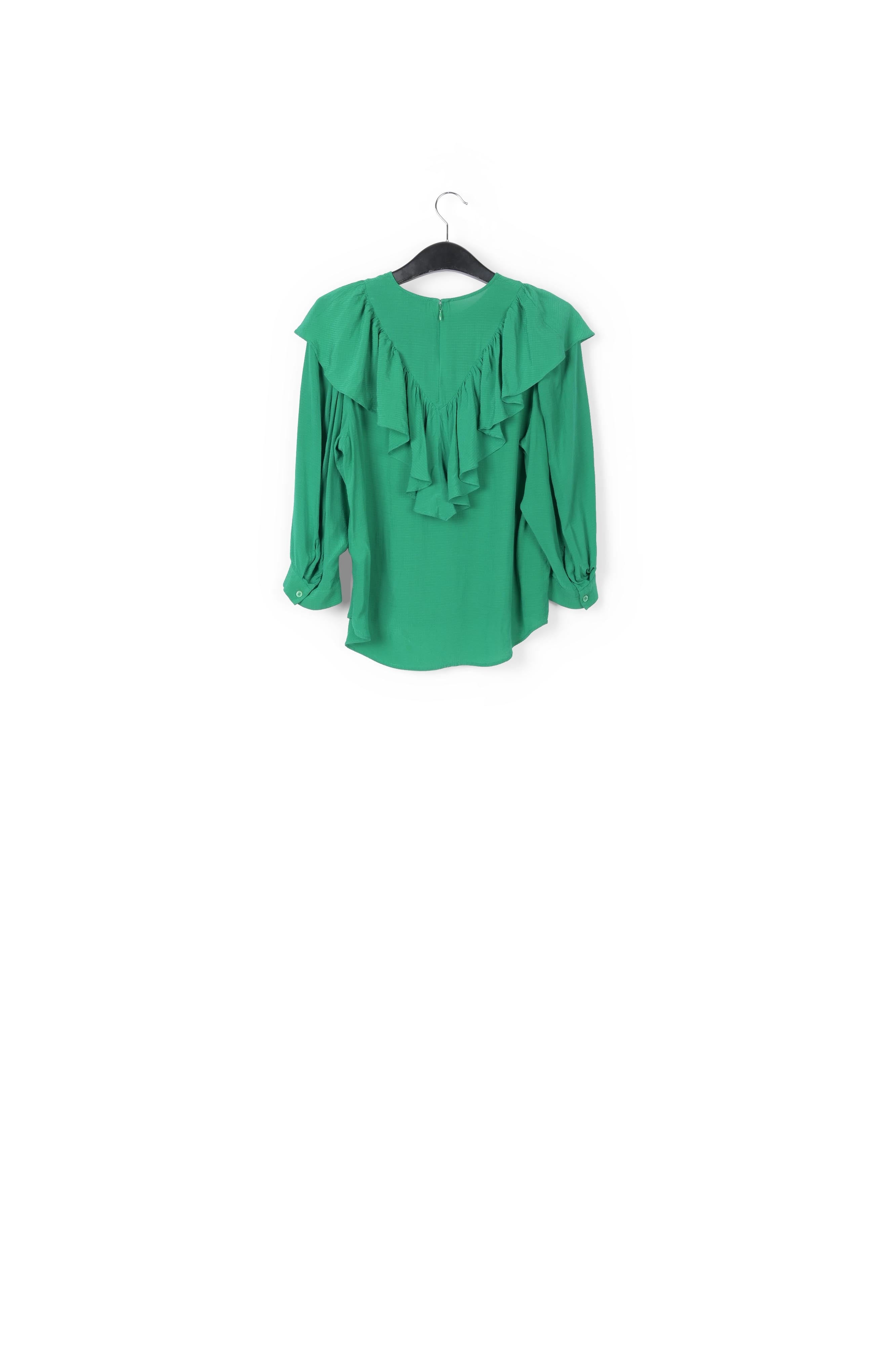 Top fluide vert avec volants RE—SSENTIEL | Essentiel second hand