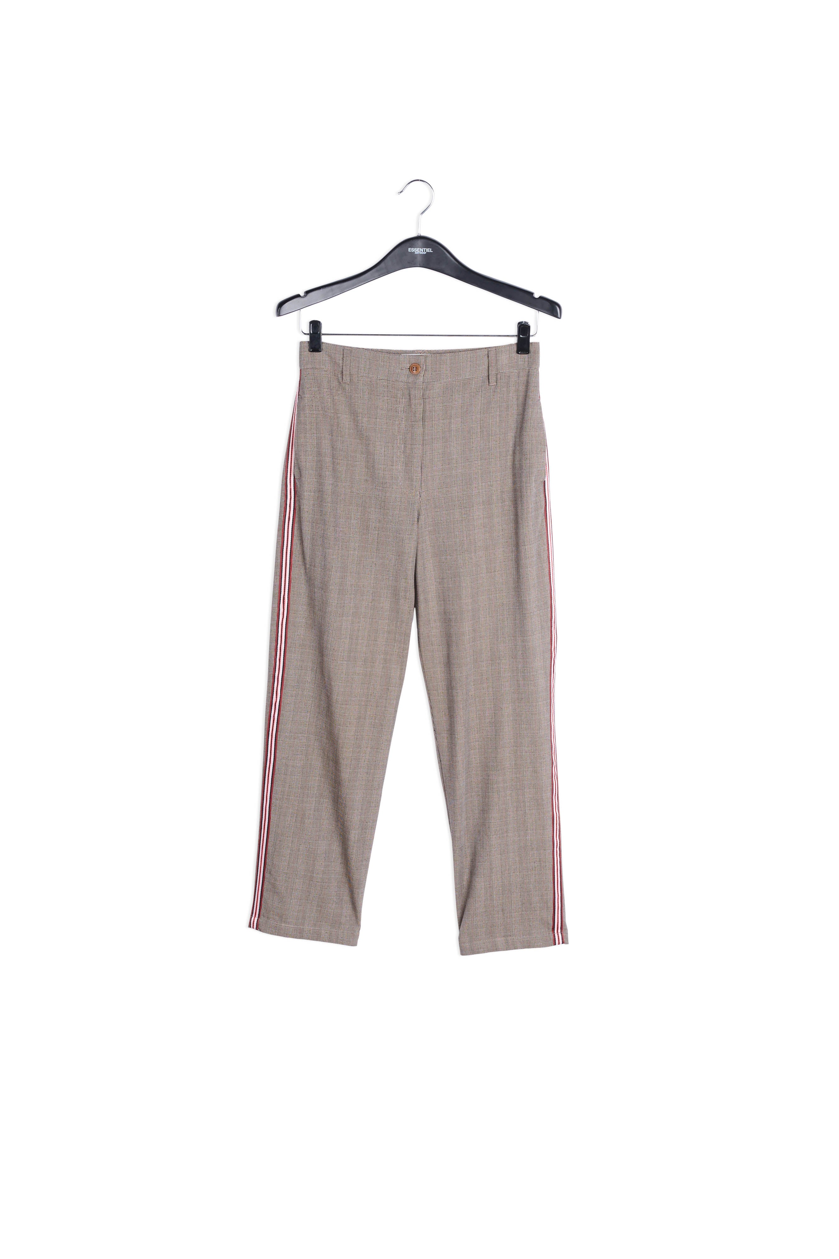 Pantalon gris foncé à carreaux RE—SSENTIEL | Essentiel second hand