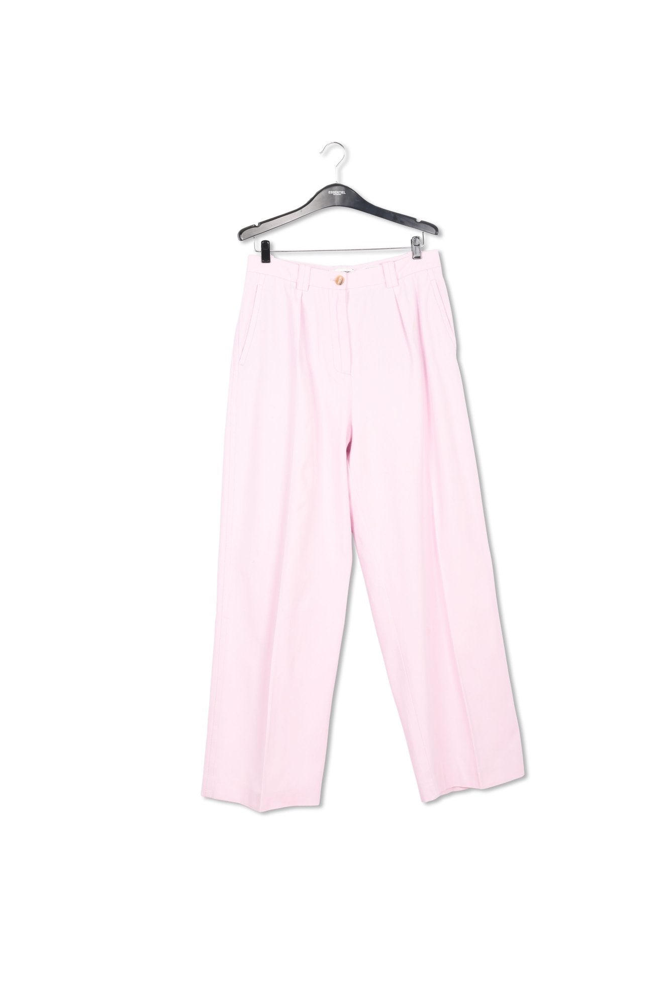 Lilac cotton wide-leg pants RE—SSENTIEL | Essentiel second hand