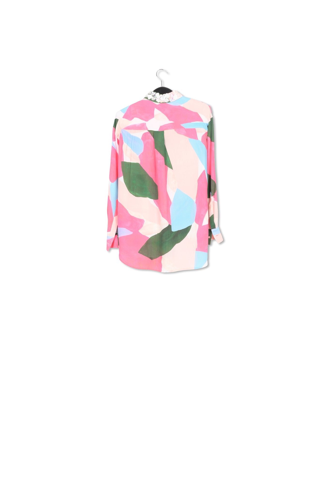 Multicolor shirt with sequin-embroidered collar RE—SSENTIEL | Essentiel second hand