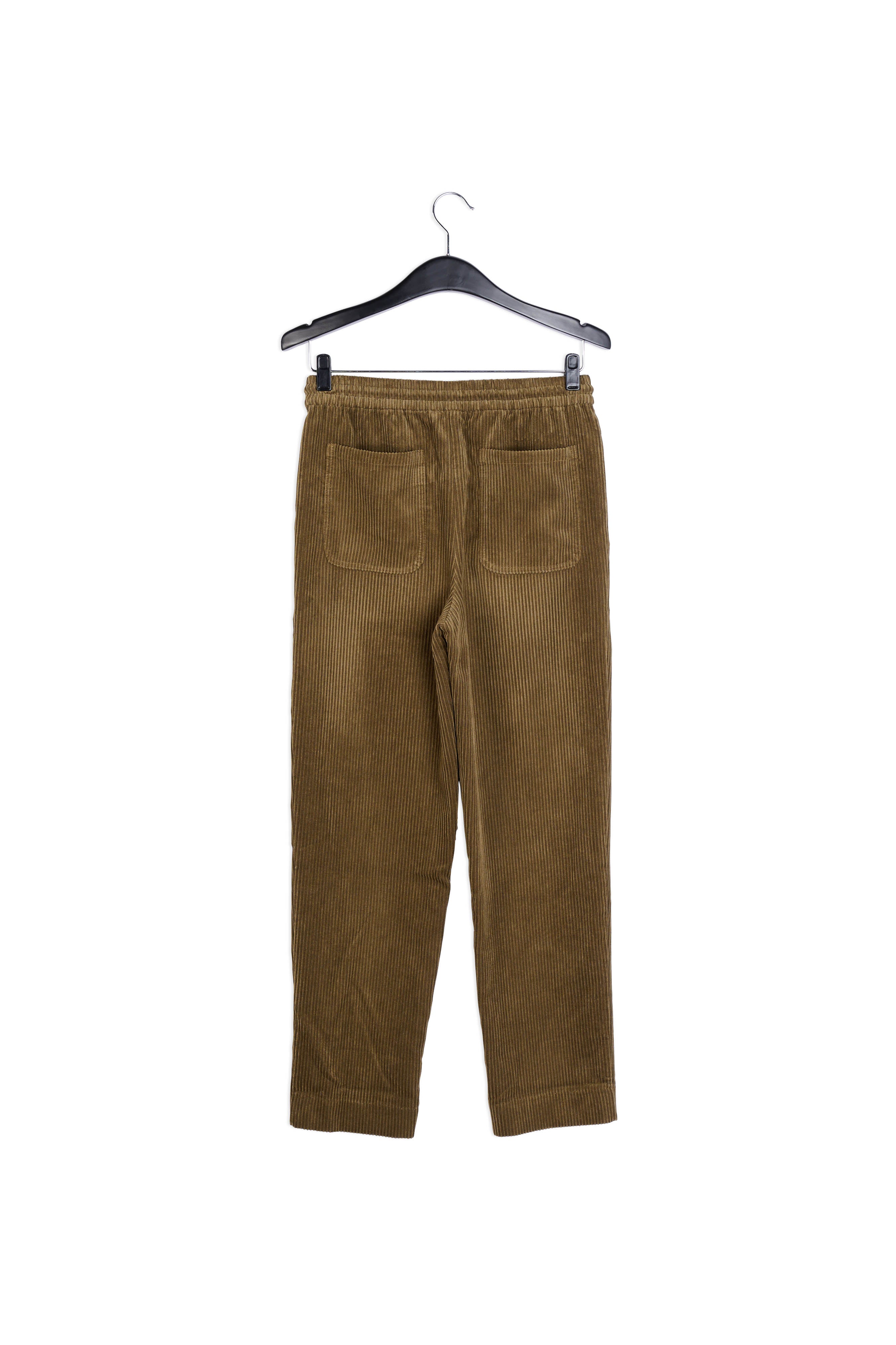 Khaki tapered corduroy pants RE—SSENTIEL | Essentiel second hand