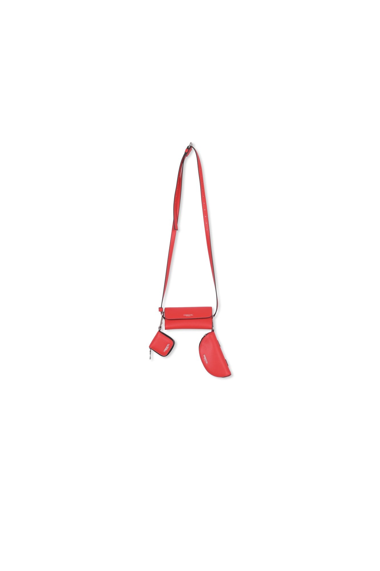 Red three pouch belt bag RE—SSENTIEL | Essentiel second hand