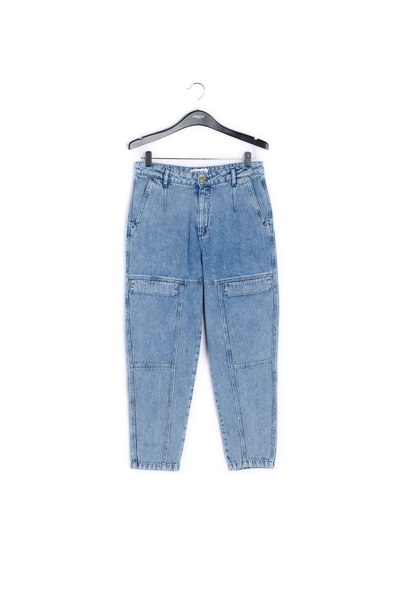 Retro wash cropped blue jeans RE—SSENTIEL | Essentiel second hand